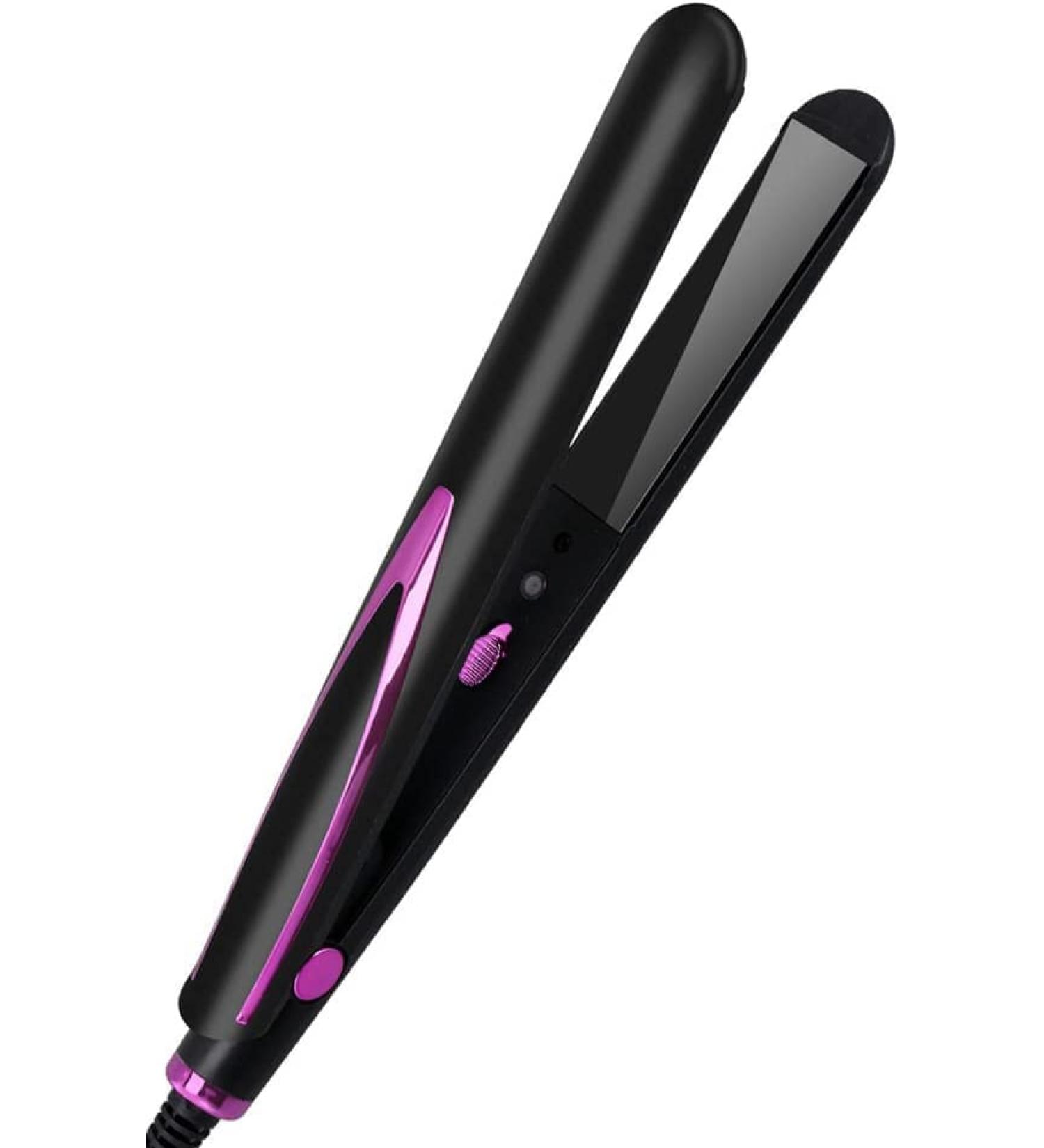 2-in-1 Hair Straightener and Curler - Professional Ceramic Multi-Styler - Dual Voltage - Fast Heating - Purple Black - Buy Online on SooperMarket.com