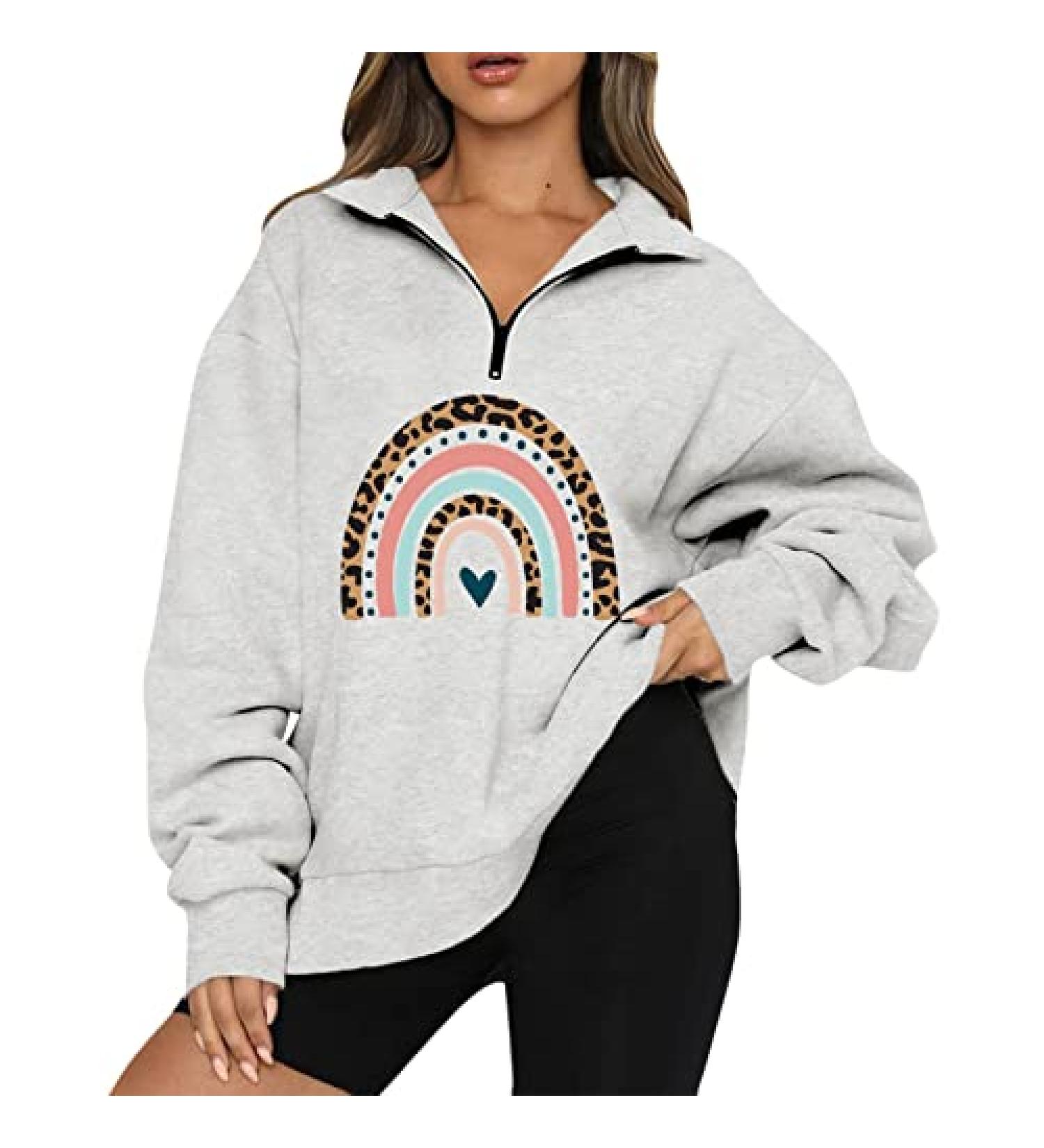 Women's Casual Autism Awareness 1/4 Zip Sweatshirt - White, Large - Buy Online on SooperMarket.com