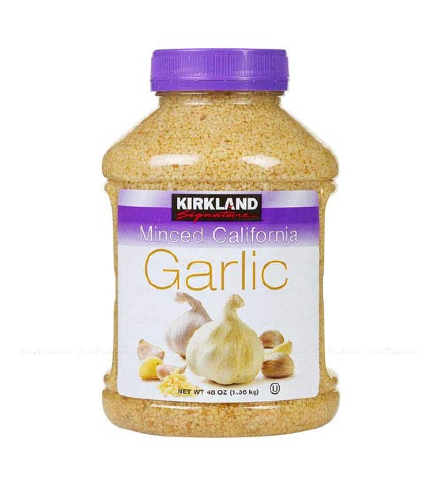 Kirkland Signature Spice Seasoning Minced California Garlic Dressing Jar 1.36kg