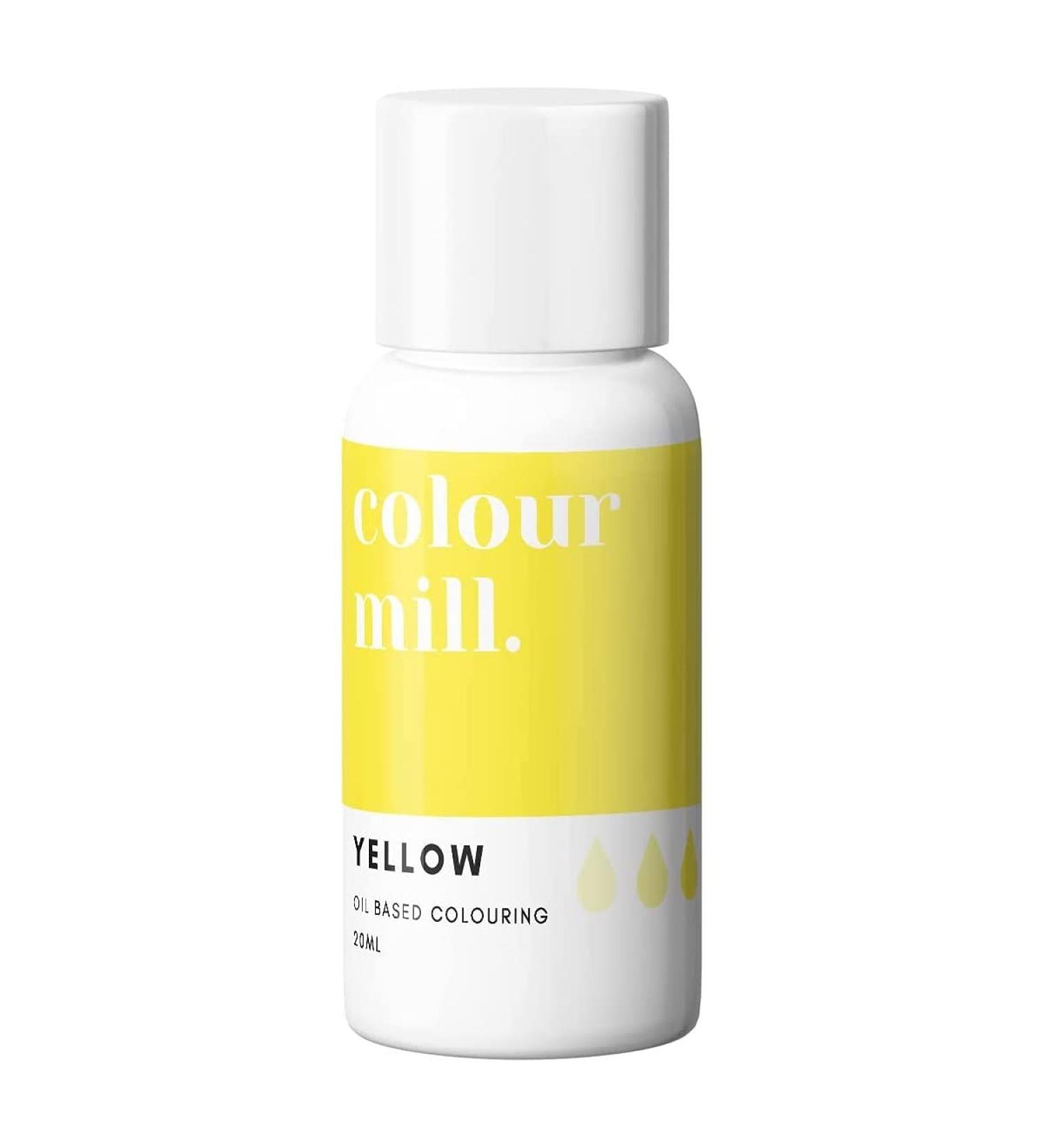 Colour Mill Oil Based Next Genertion Edible Food Paint Colouring for Buttercream Fondant Sugarpaste Icing and Chocolate - Yellow 20ml