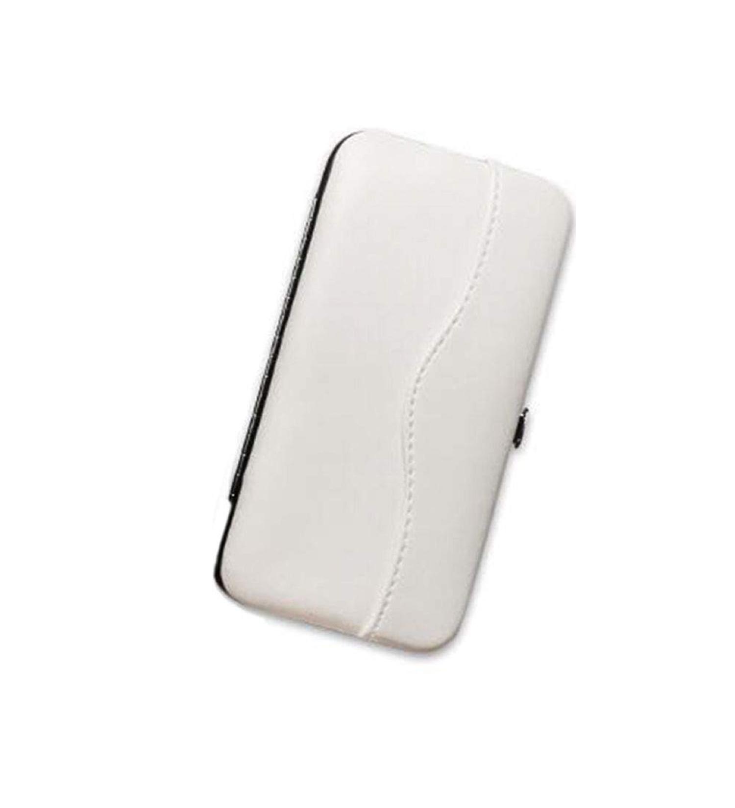 NUOMI Tweezers Storage Case - White PU Rectangle Box for Makeup Tools | Organize Eyelash Curler, Extension Tweezers, Scissors, Grooming Tools - Buy Online on SooperMarket.com