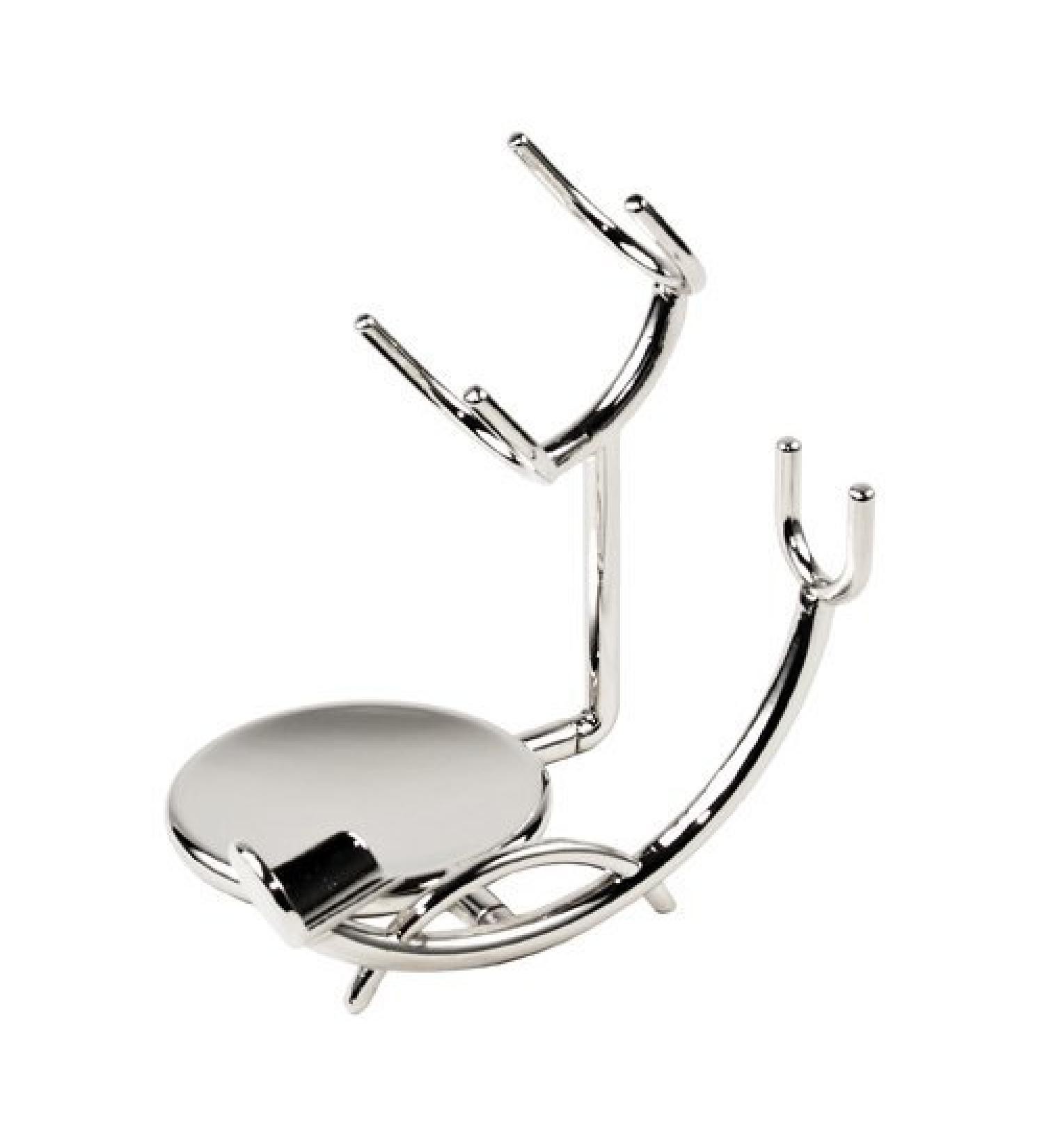 Chrome Razor and Shaving Brush Stand from Super Safety Razors