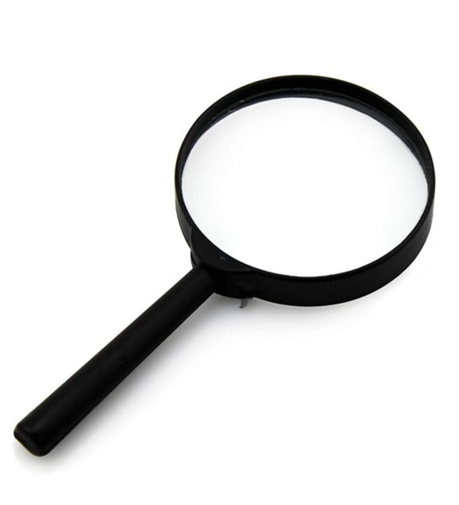 75mm Black Portable Magnifying Glass Magnifier for Reading Practical - Buy Online on SooperMarket.com