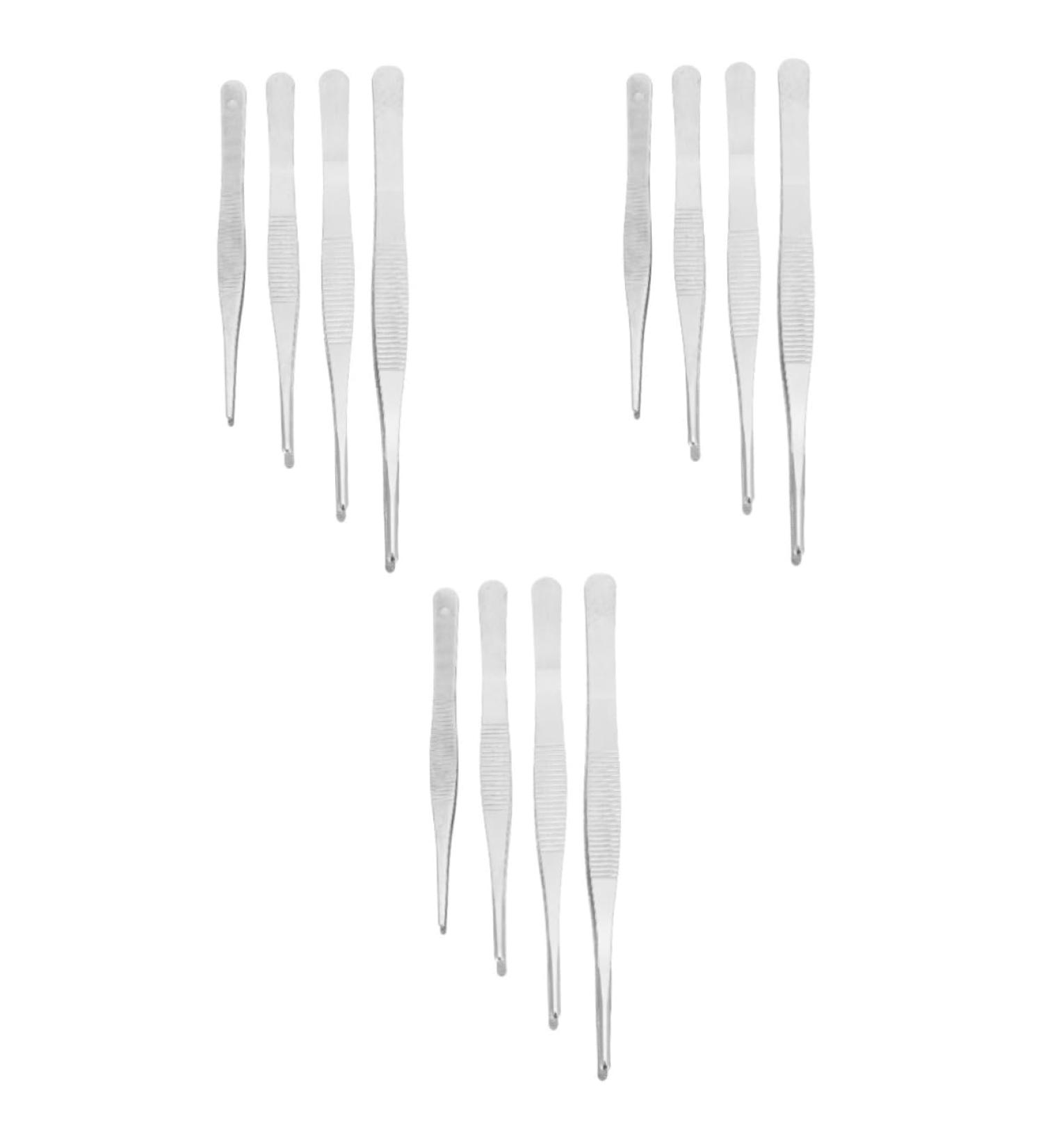 Beavorty 12 STK Tweezers Set for Eyelash & Nail Care | Stainless Steel Toothed DIY Billi Kits - Affordable Quality - Buy Online on SooperMarket.com