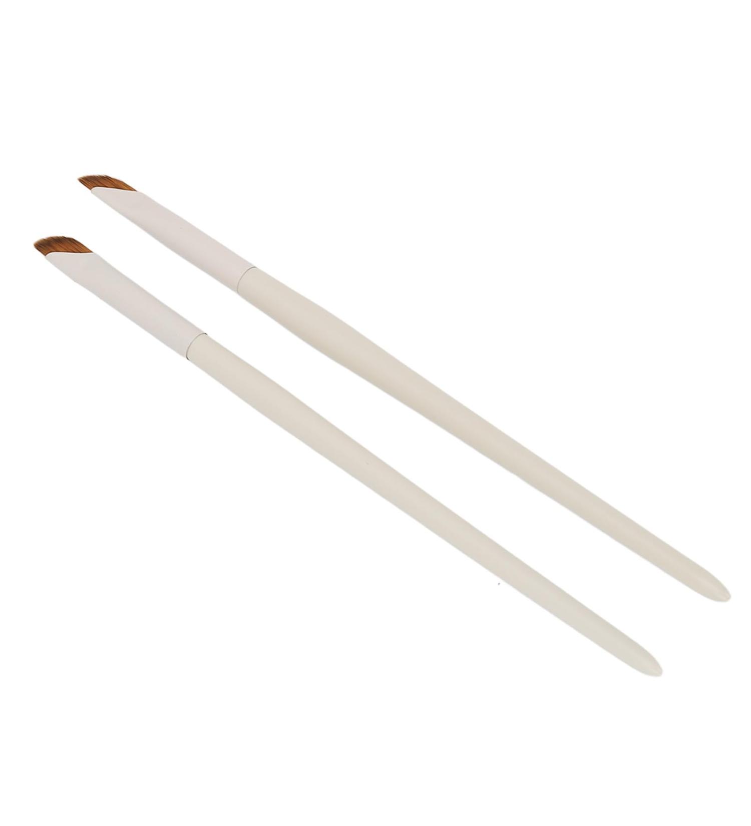 Eyeliner Brush Professional Slanted 2pcs Sickle Eyeliner Brush Portable for Home for Makeup Artist - Buy Online on SooperMarket.com