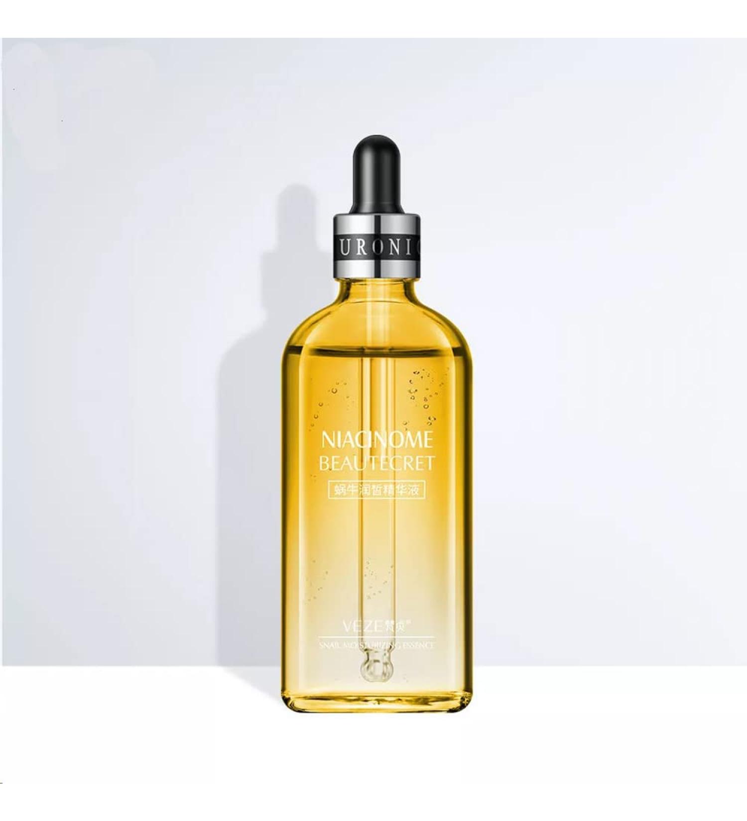 VENZEN Caviar Anti-Ageing Hyaluronic Acid Serum - Hydrating Beauty Liquid for Wrinkles & Firming - 100ml | Yellow Snails Formula - Buy Online on SooperMarket.com