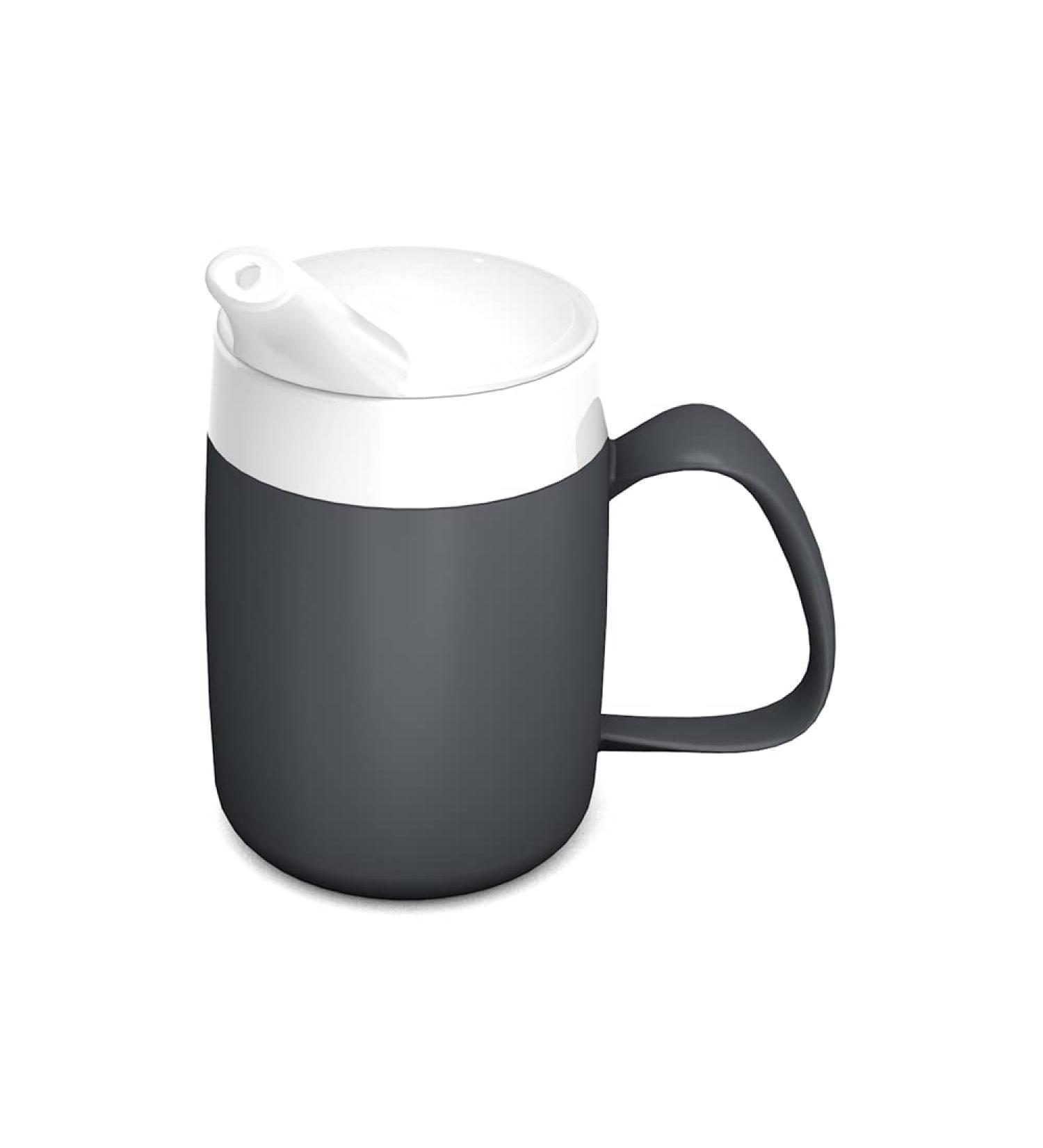 Ornamin Anthracite Mug with Spout Attachment - Perfect for Easy Drinking | International Shipping Available - Buy Online on SooperMarket.com