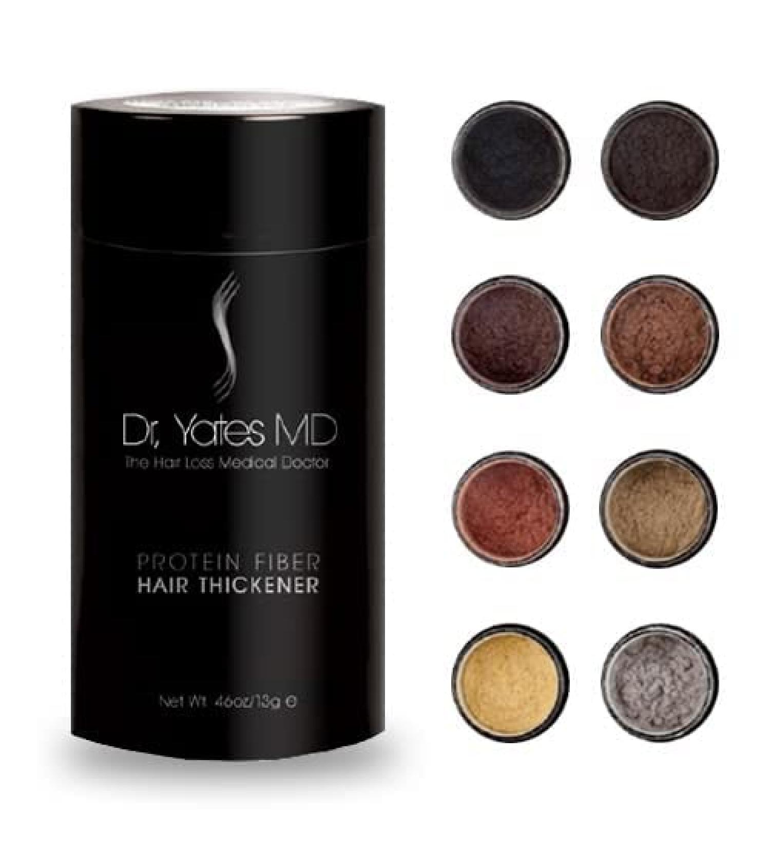 Dr. Yates MD Keratin Fiber Hair Enhancer - Dark Brown | Instantly Thicker Hair Solution - Buy Online on SooperMarket.com