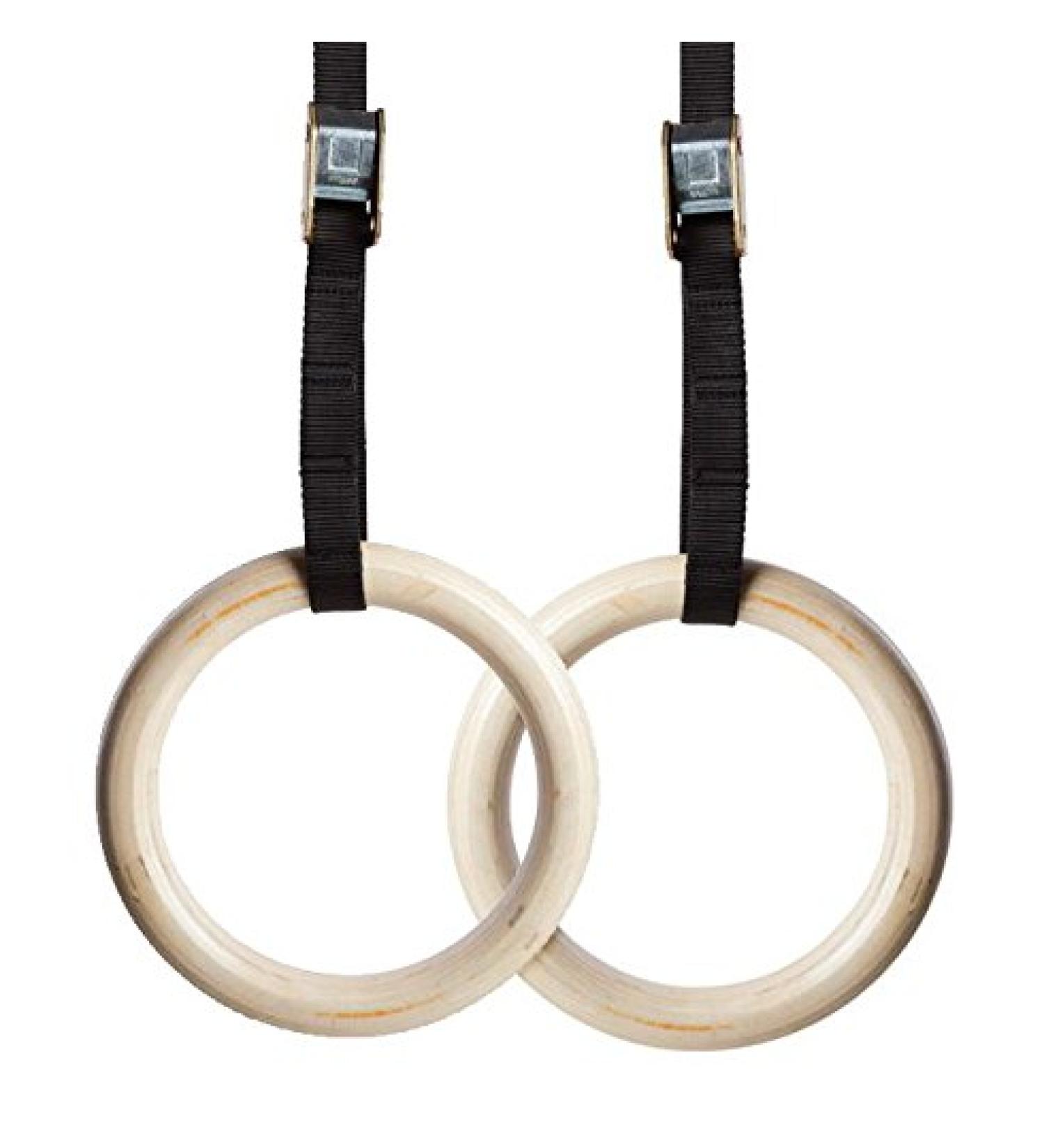 NEXPRO Wood Gymnastic Rings - Olympic Strength Training Rings for Gym - Wooden Gymnastics Rings - Buy Online on SooperMarket.com
