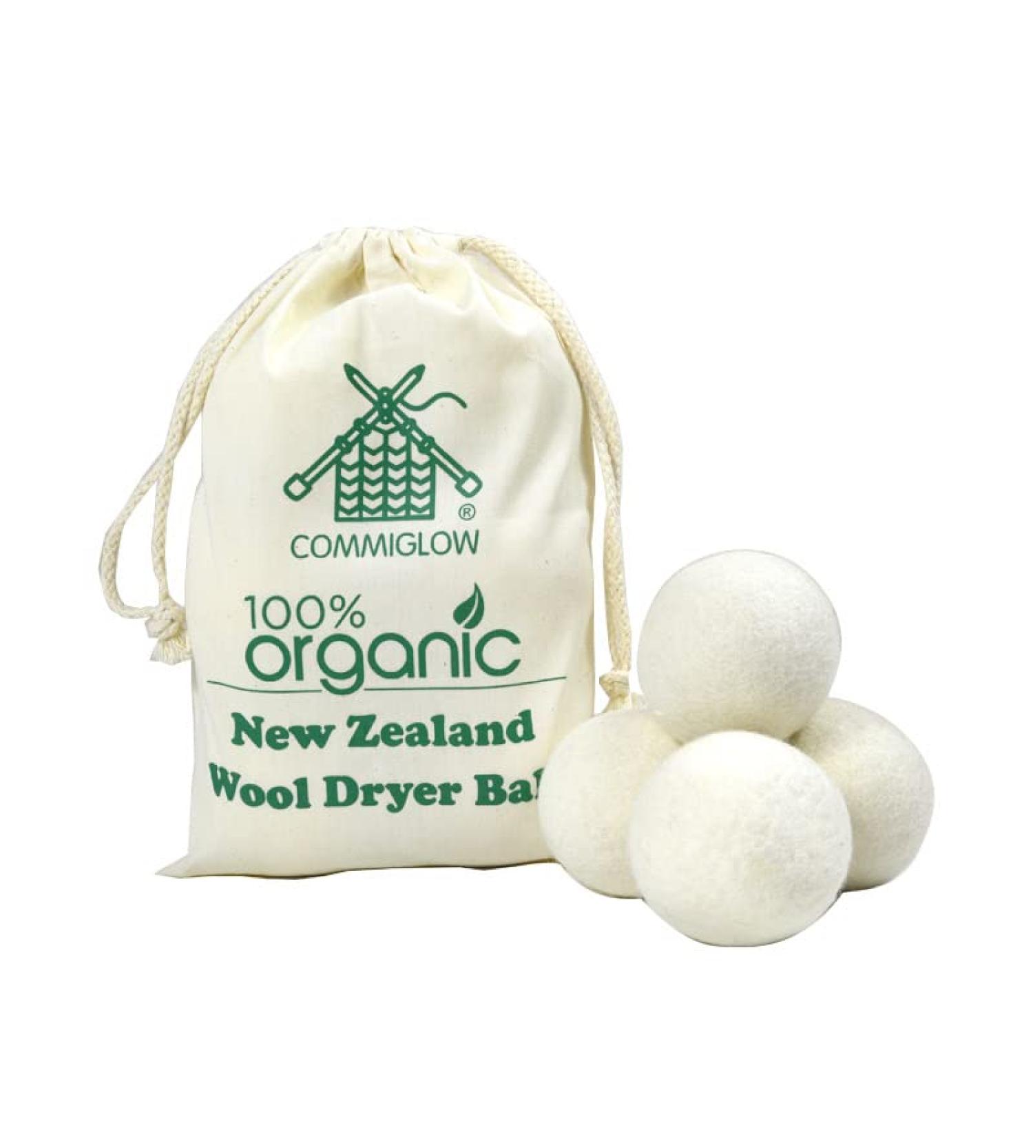 Natural Wool Dryer Balls - Set of 6 | Fabric Softener & Wrinkle Reducer | Eco-Friendly Alternative to Plastic Balls & Liquid Softeners - Buy Online on SooperMarket.com
