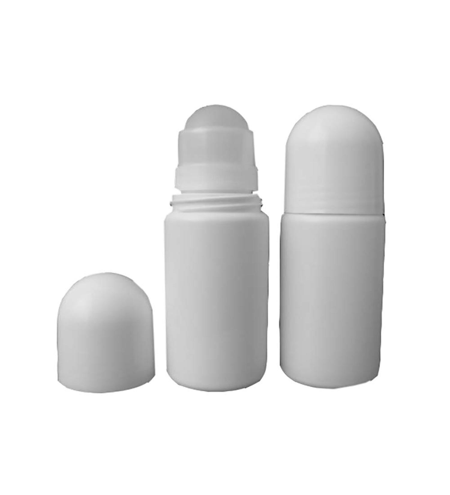 JIHUOO 4pcs 50ml Plastic Empty Roller Bottles - Aromatherapy Roll-On Bottles with Roller Ball for Essential Oils - Buy Online on SooperMarket.com