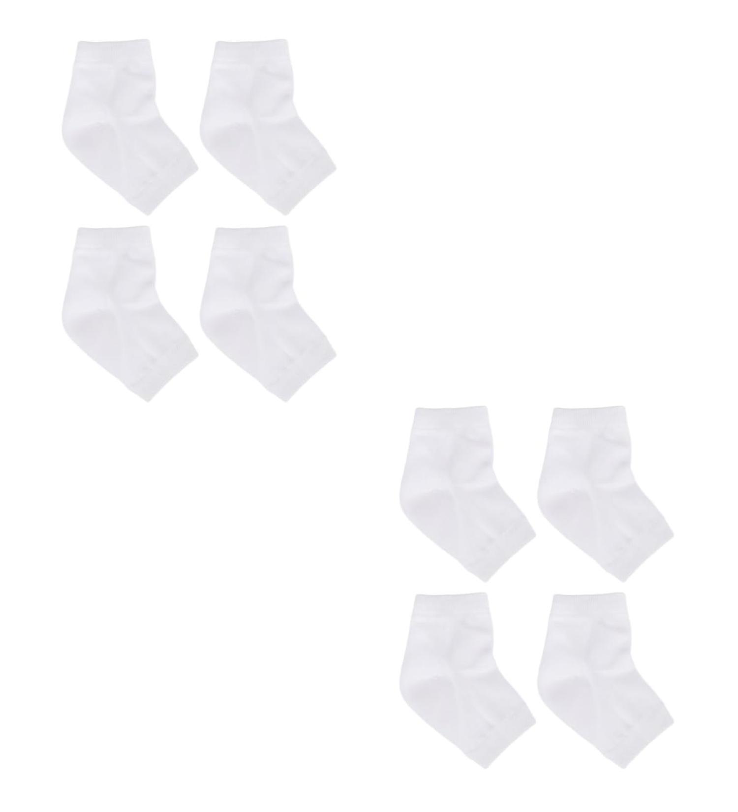 FOMIYES 4 Pairs Rough Calluses Socks Gel Foot Socks Heel Sleeves Protectors Heel Protector Socks Feet Repair Socks Cracked Heel Socks Gel Socks Men and Women White Anti-Crack Ankle Socks - Buy Online on SooperMarket.com