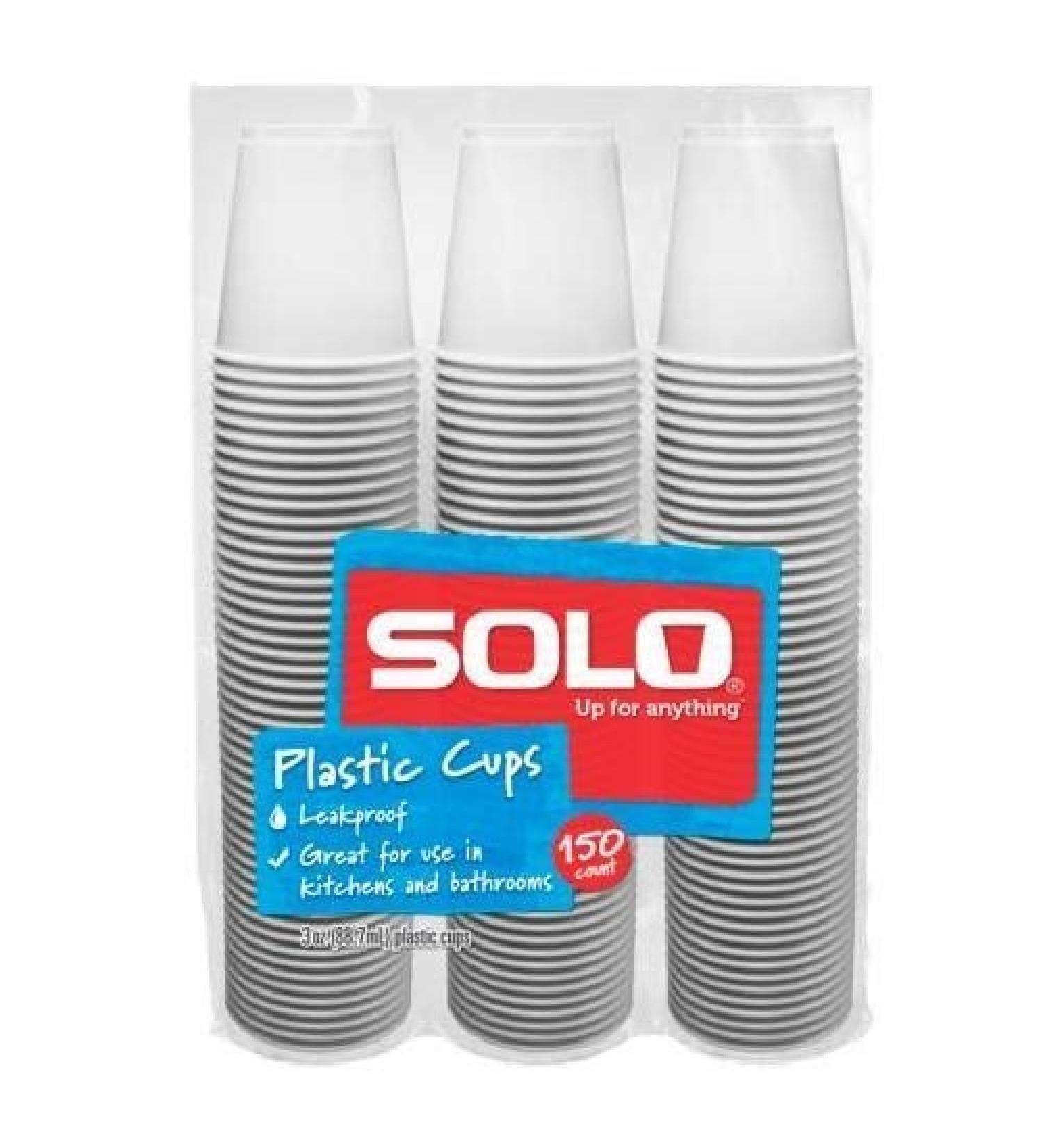 Solo 3-Ounce Plastic Bathroom Cups, 150-Count Package (150)
