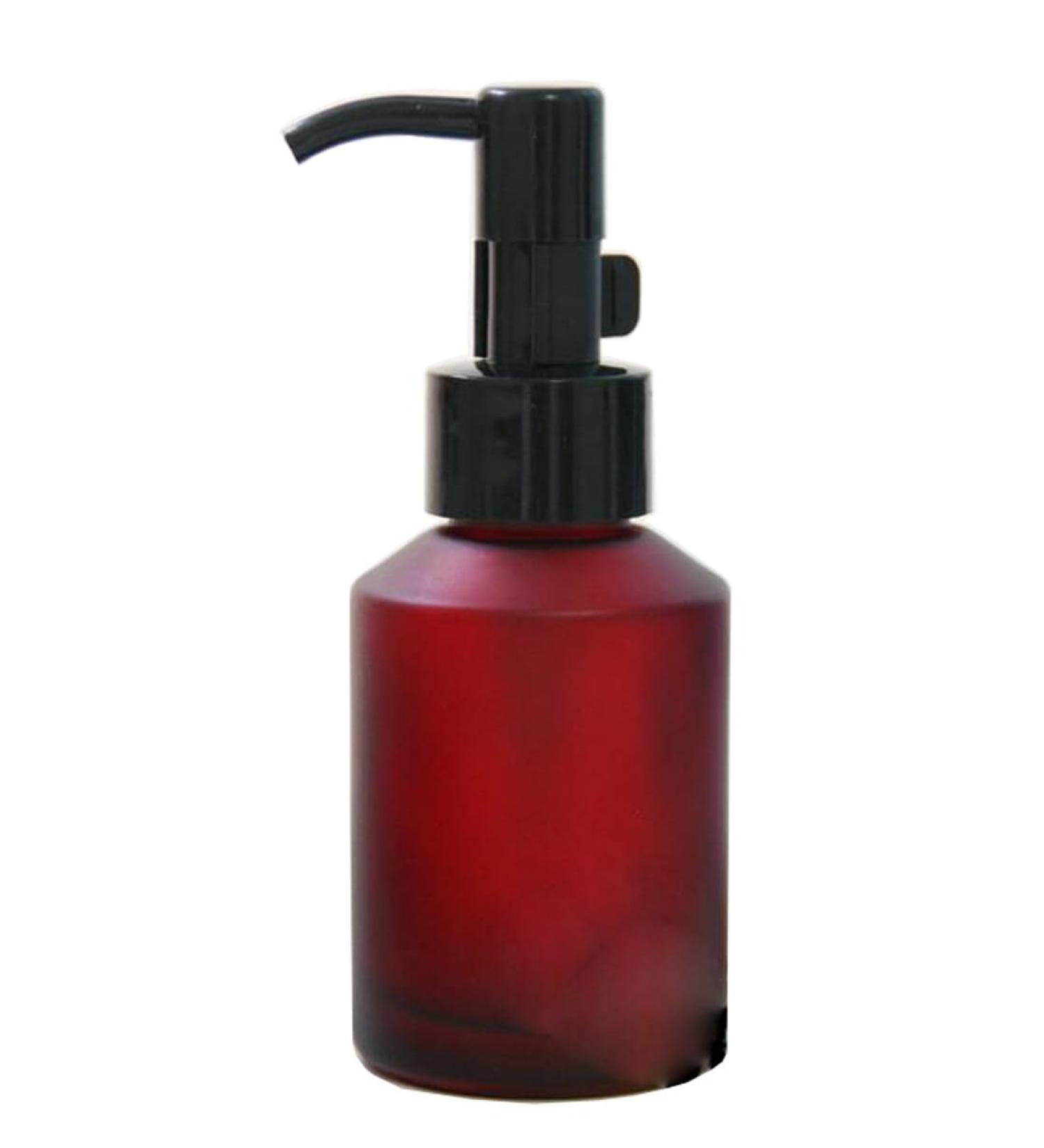 MZUU 1PCS 60ML/2OZ Empty Refillable Amber Frosted Glass Bottles with Pump Vial Cosmetic Cream Lotion Dispenser Jars Storage Container for Essential Oil Emulsion Essence Portable Travel Bottle - Buy Online on SooperMarket.com