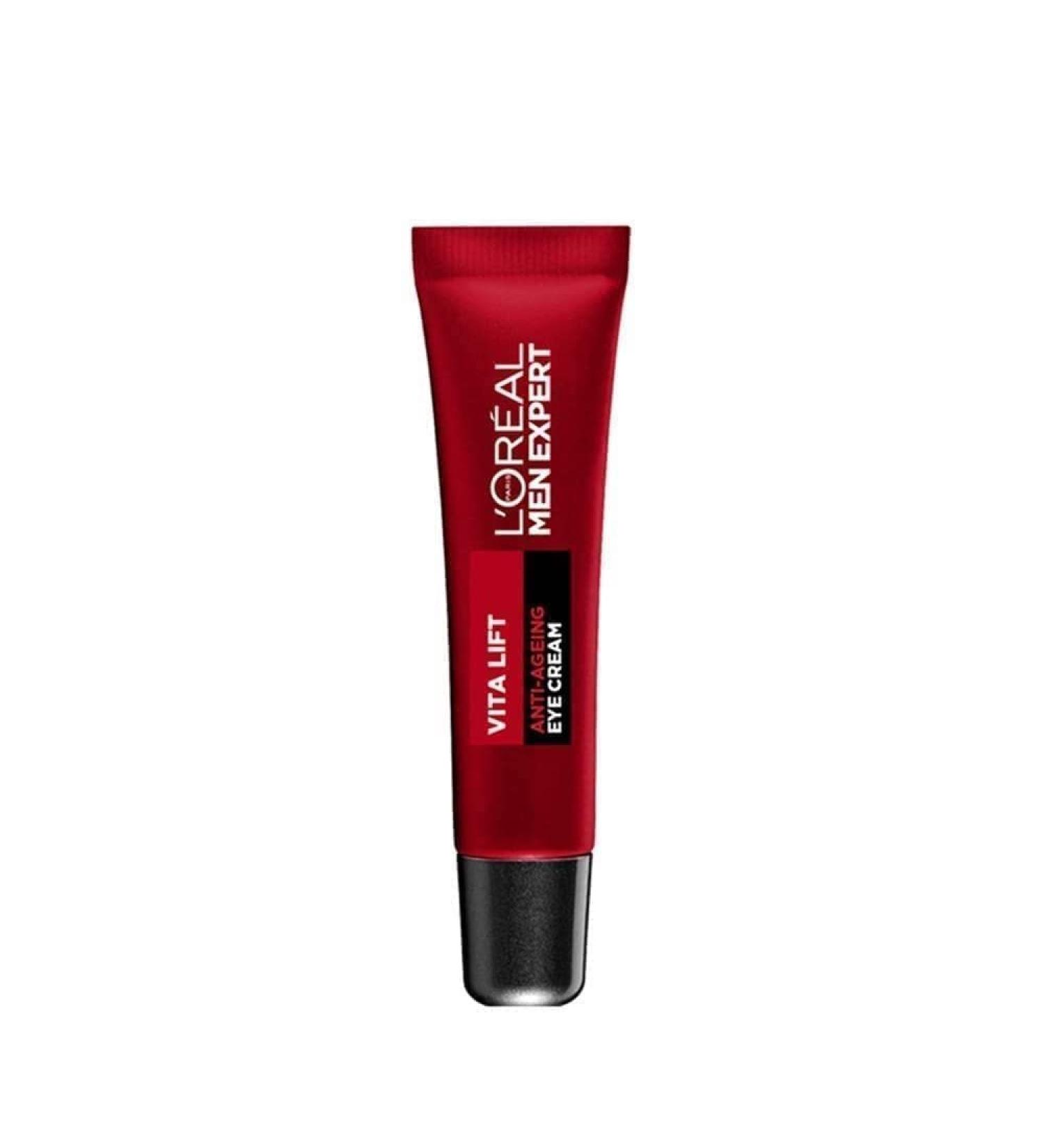 L'Oreal Paris Men Expert Anti-Ageing Eye Cream Vita Lift Anti-Wrinkle Mens Eye Cream Targets Eye Bags 15 ml - Buy Online on SooperMarket.com