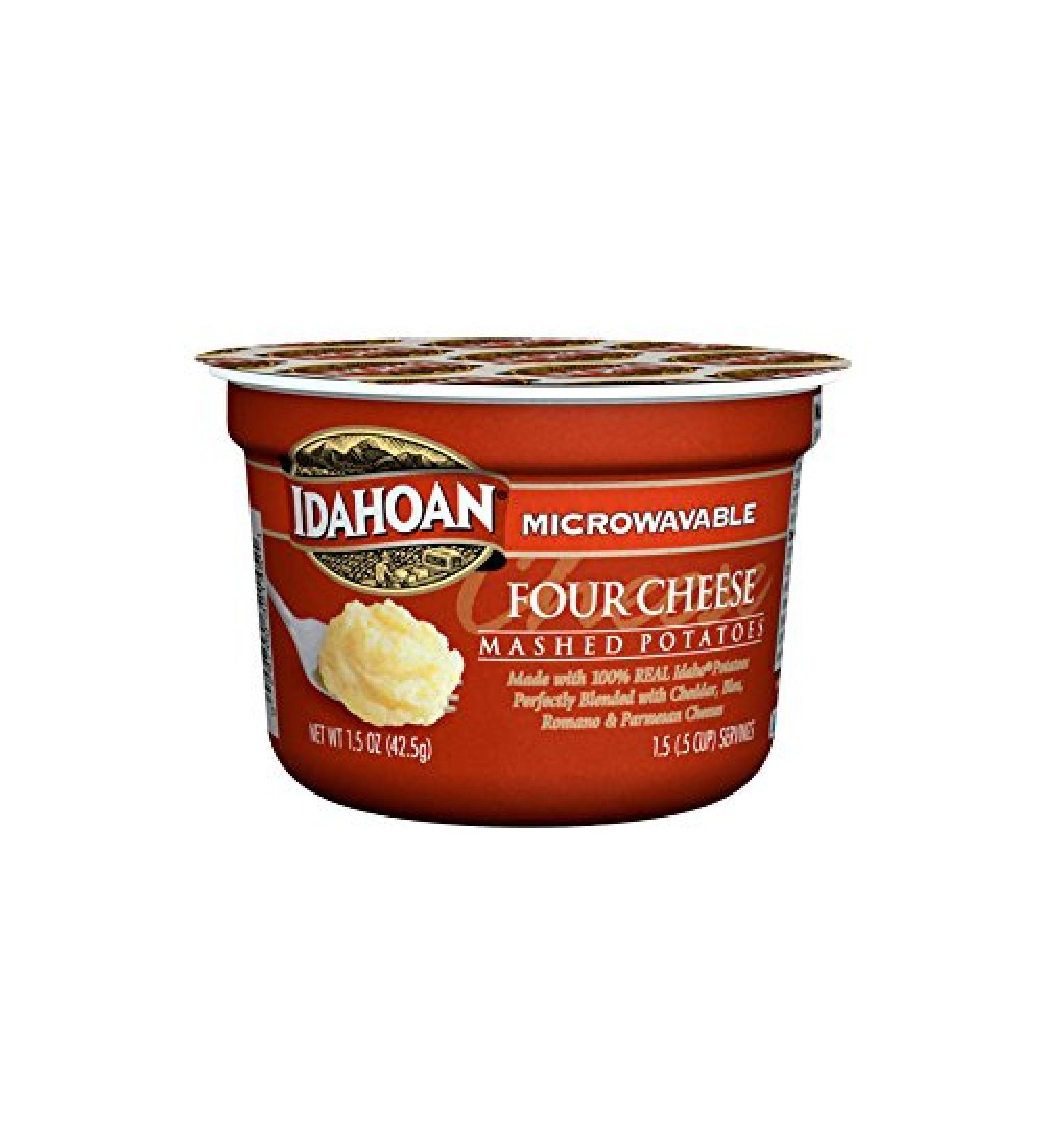 Idahoan Four Cheese Mashed Potatoes Cup, 1.5 Ounce (Pack of 10)