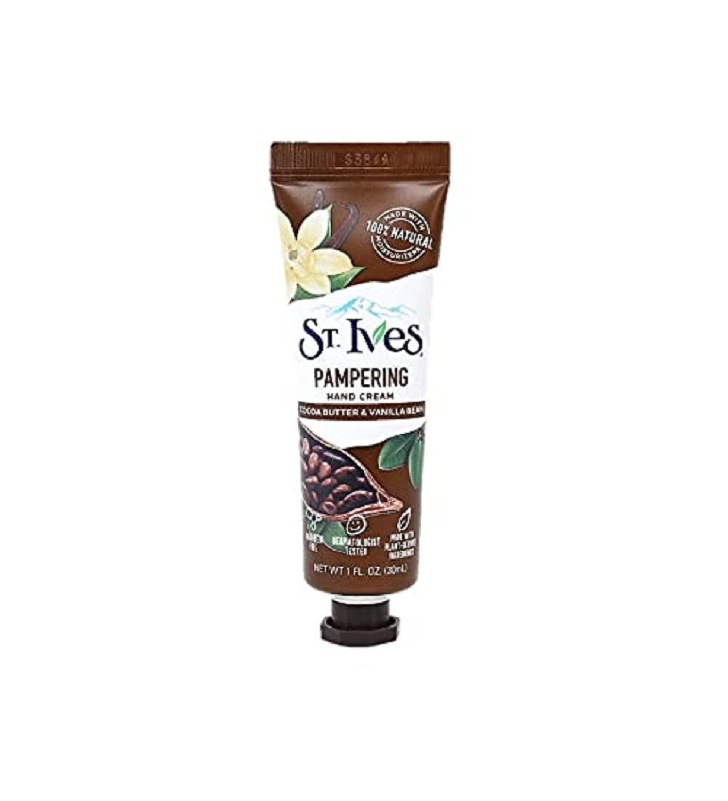 St Ives Hand Cream 30ml Pampering Cocoa Butter & Vanilla Beans