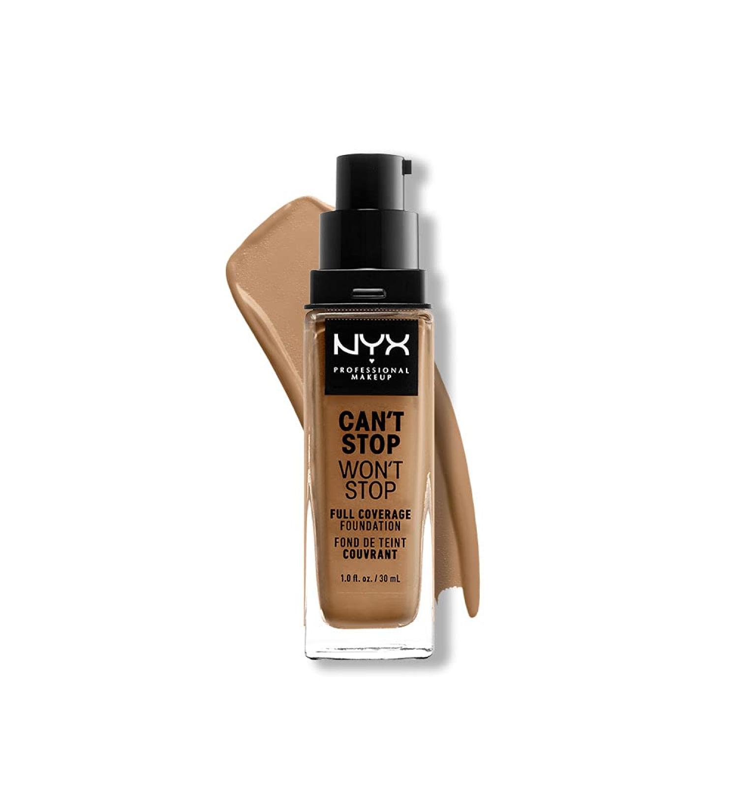 NYX Can't Stop Won't Stop Golden 13 Full Coverage Foundation - Waterproof, Vegan Formula, Matte Finish - Buy Online on SooperMarket.com