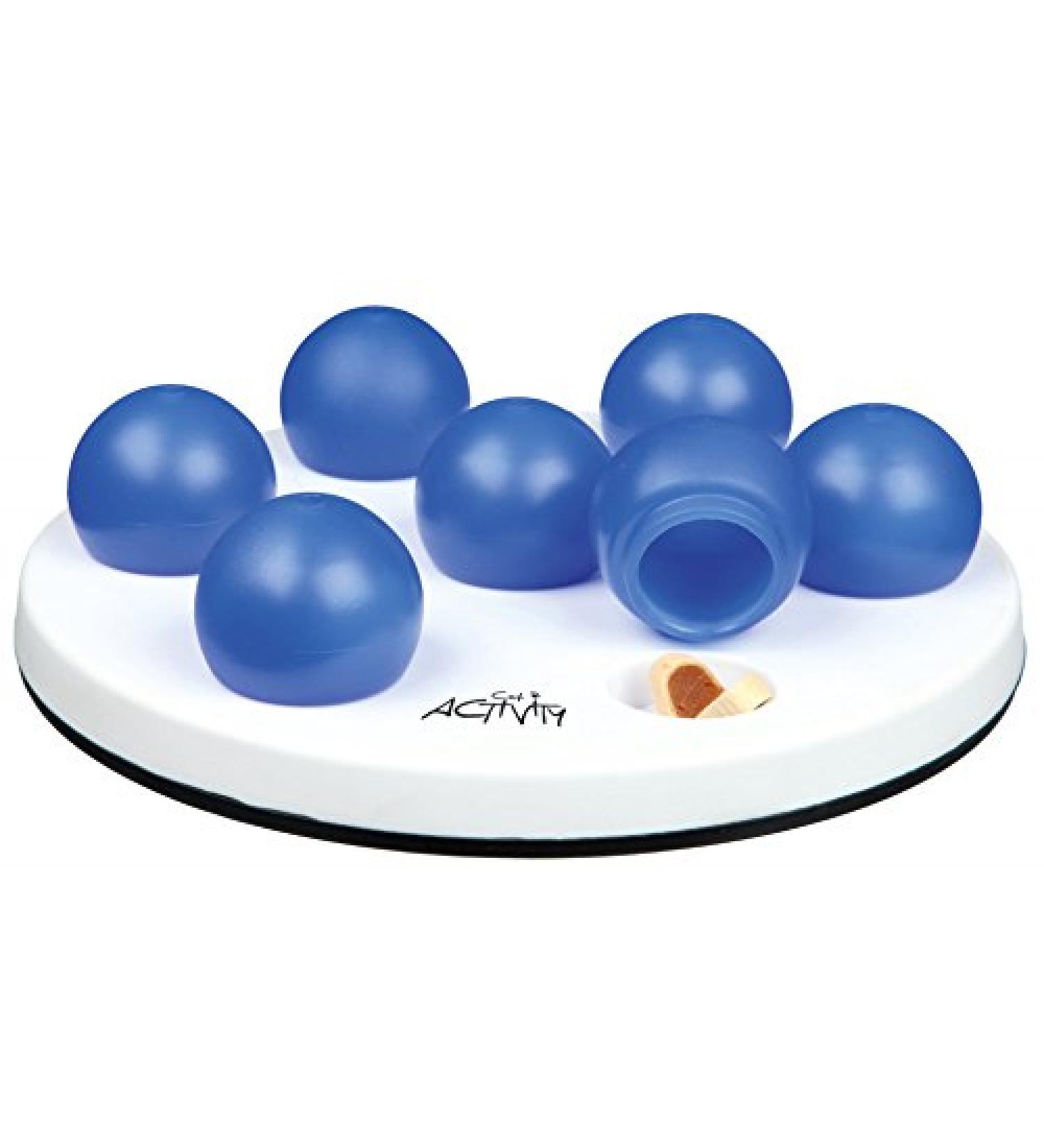 TRIXIE Pet Products Solitaire Game for Cats - White/Blue - 7.75 x 7.75 x 3 in - Buy Online on SooperMarket.com