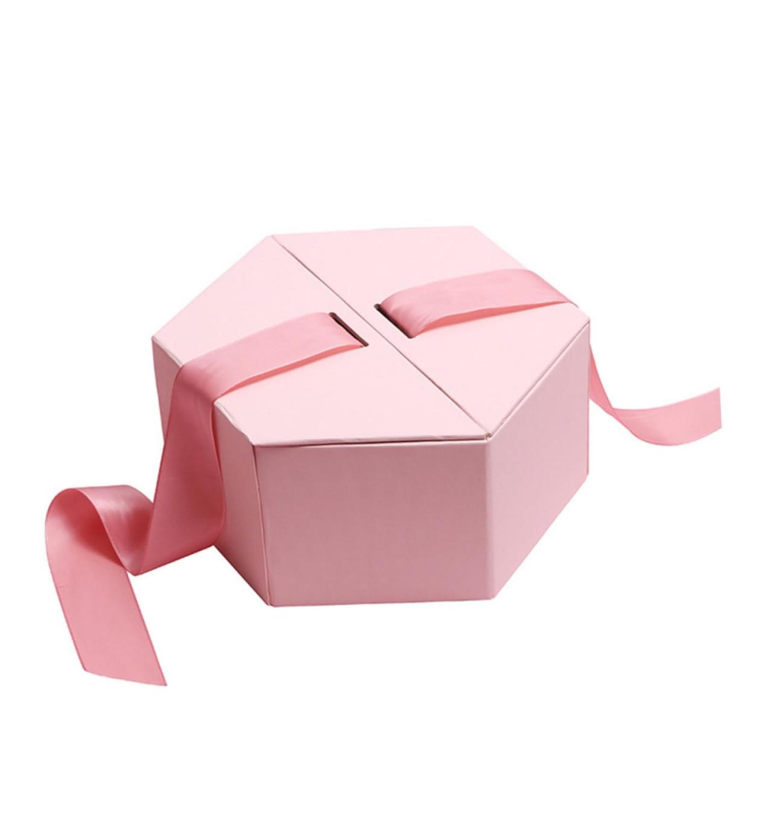 BCOATH Hexagon Candy Lipstick with Cover for Bridesmaid 1Pc Box Storage Case Pink 24X21CM - Buy Online on SooperMarket.com