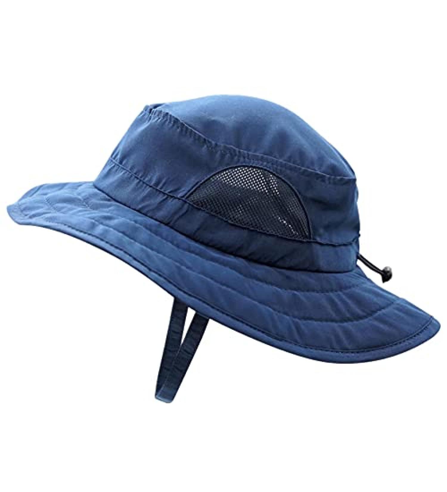 Connectyle Kids UPF 50+ Wide Brim Mesh Sun Hat in Navy - Sun Protection for Beach Play - Buy Online on SooperMarket.com