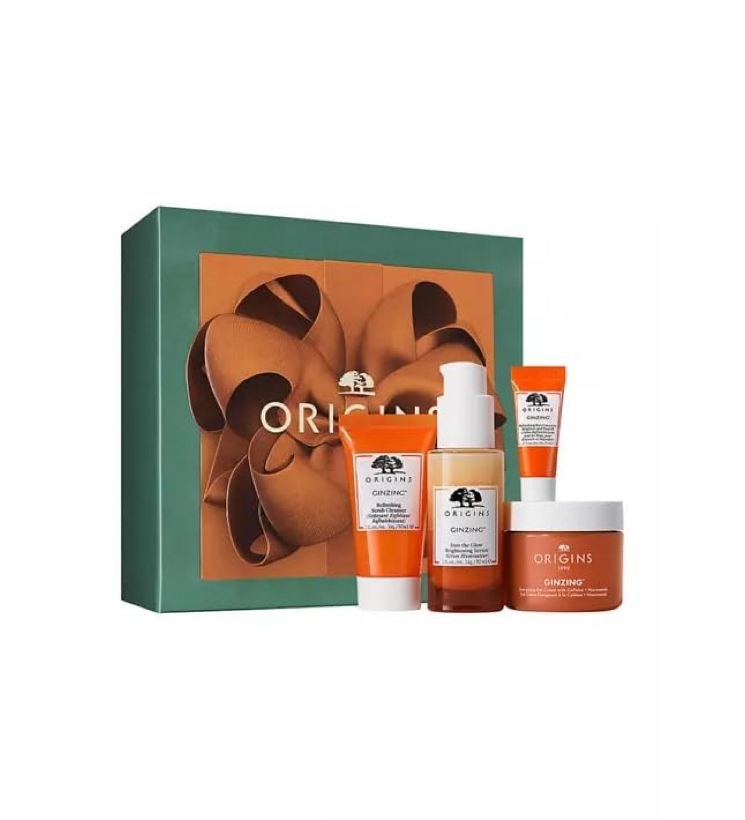 Origins The Magic of Ginzing Set: Our Essentials to Boost Skin Energy & Radiance 4 Piece Clear