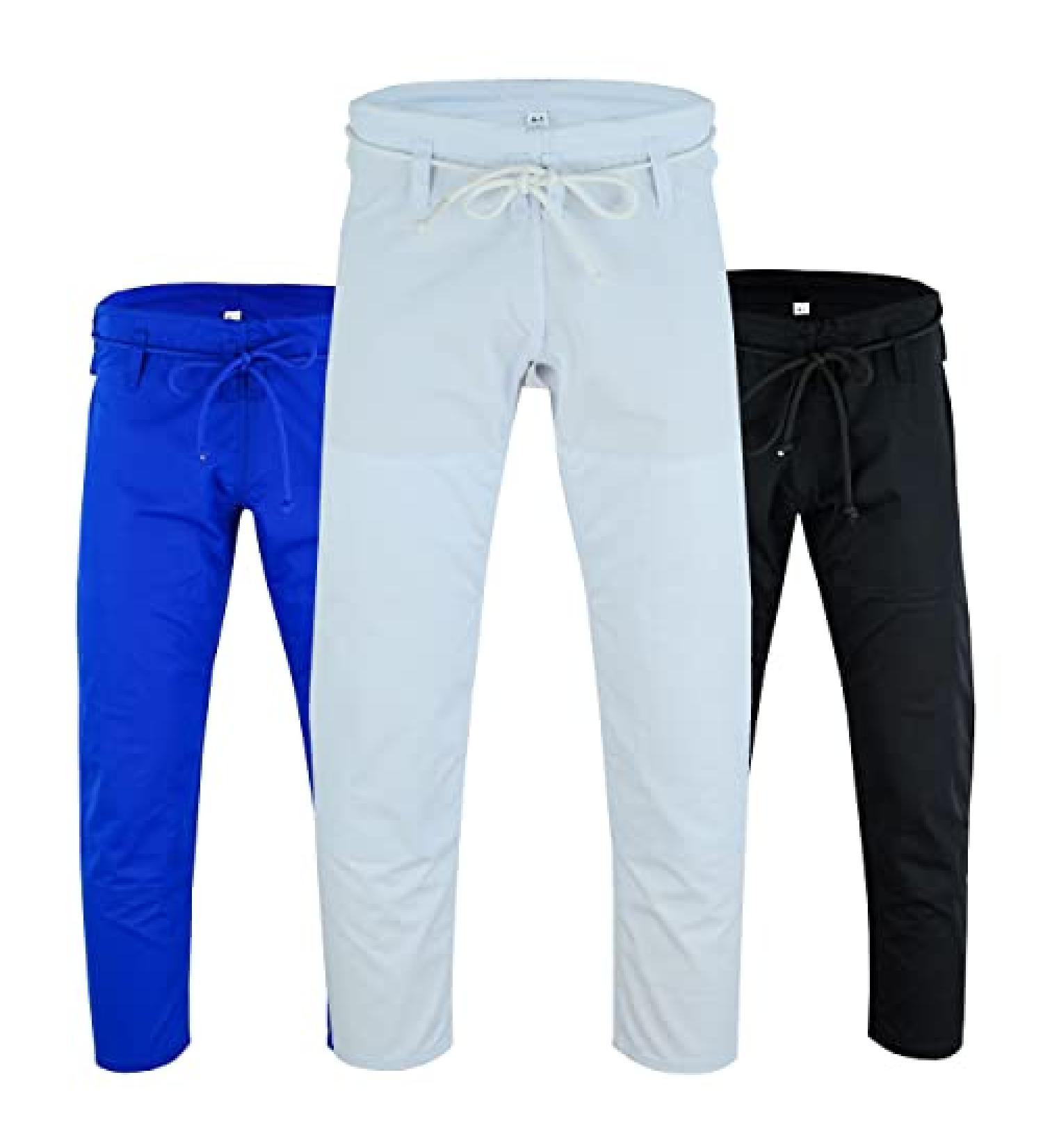 Jaguar PRO Gear - Essential BJJ Bottoms: Light Weight 10oz Cotton Canvas Pants for Brazilian Jiu Jitsu - White - Buy Online on SooperMarket.com
