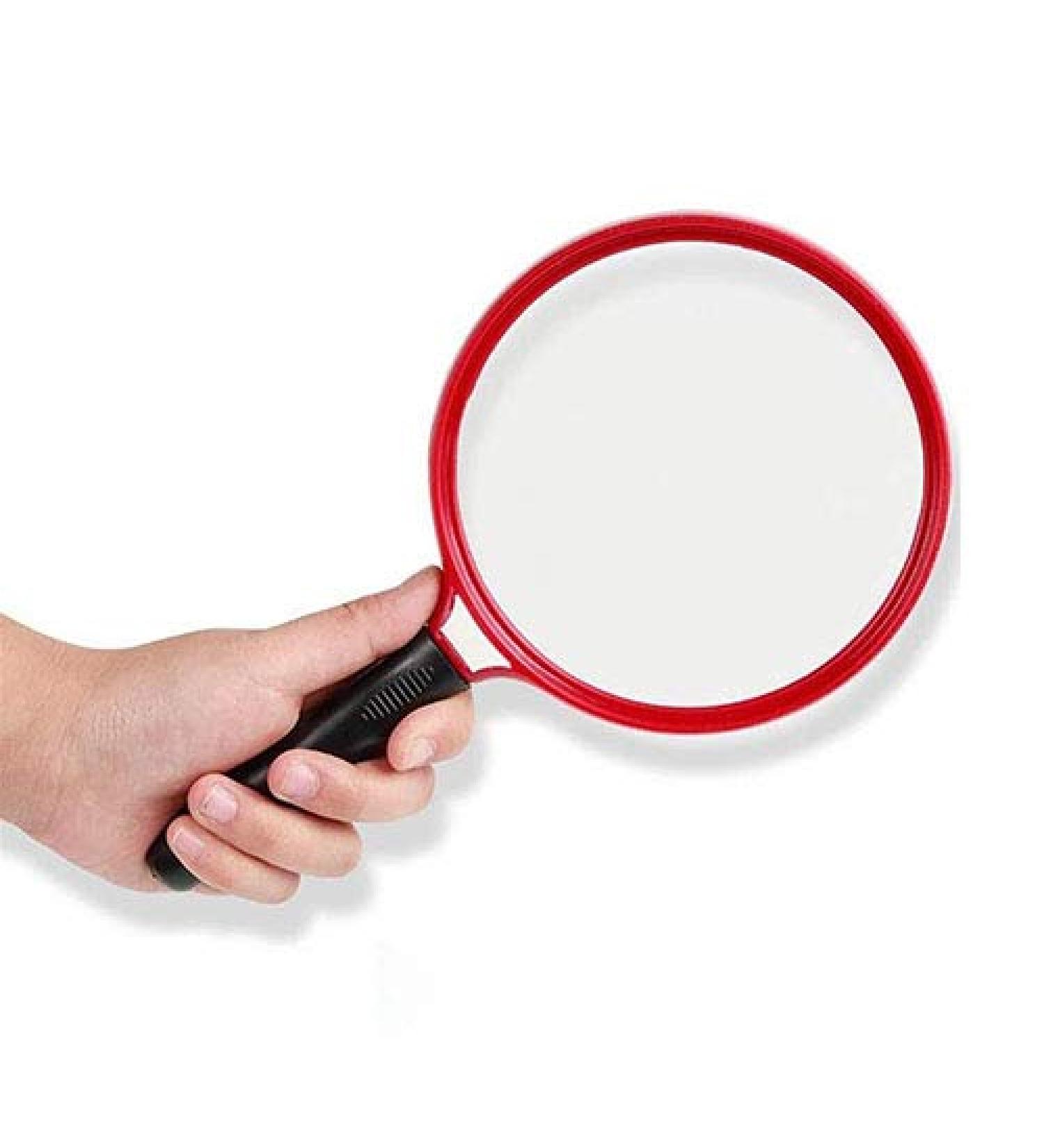  LOSCHEN 2.5x Handheld Reading Magnifier 130MM Large Magnifying Lens with Non-Slip Soft Handle Magnifying Glass Ideal for Reading/Exploring/Inspection/Maps/Hobbies and Crafts- For Kids/Adults/Elderly - Buy Online on SooperMarket.com