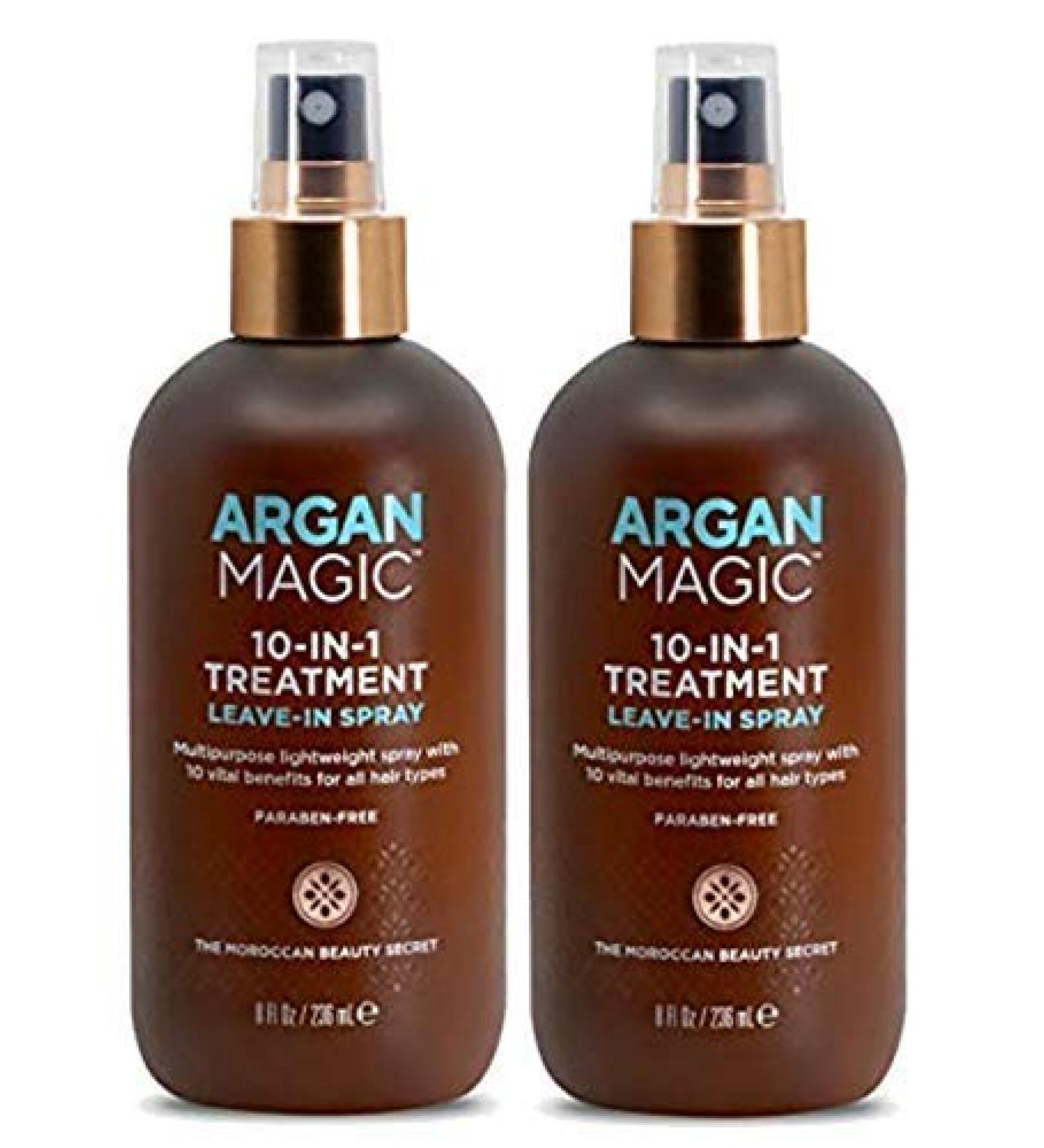 Argan Magic 10 in 1 Hair Treatment & Styling Spray 2 Pack | Made in USA | Paraben & Cruelty Free | For All Hair Types - Buy Online on SooperMarket.com