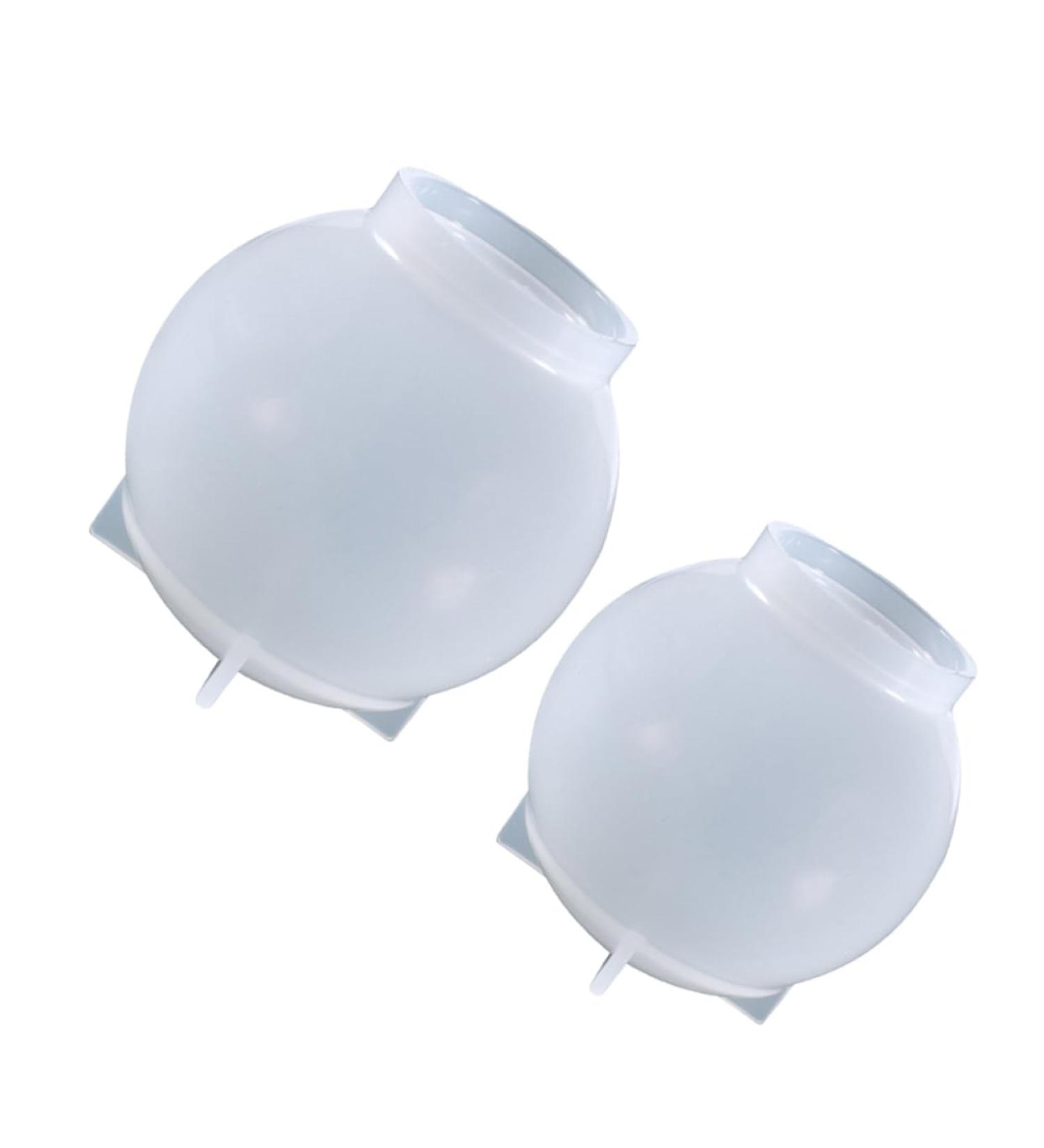 STOBOK 2pcs Ball Mold Round Mold Round Soap Molds Crystal Casting Mold Candle Wax Mold Sphere Making Candle Making Mold Silicone Mold Silicone Ball Silica Gel One Body White White 5.9X5.9X5.9CM - Buy Online on SooperMarket.com