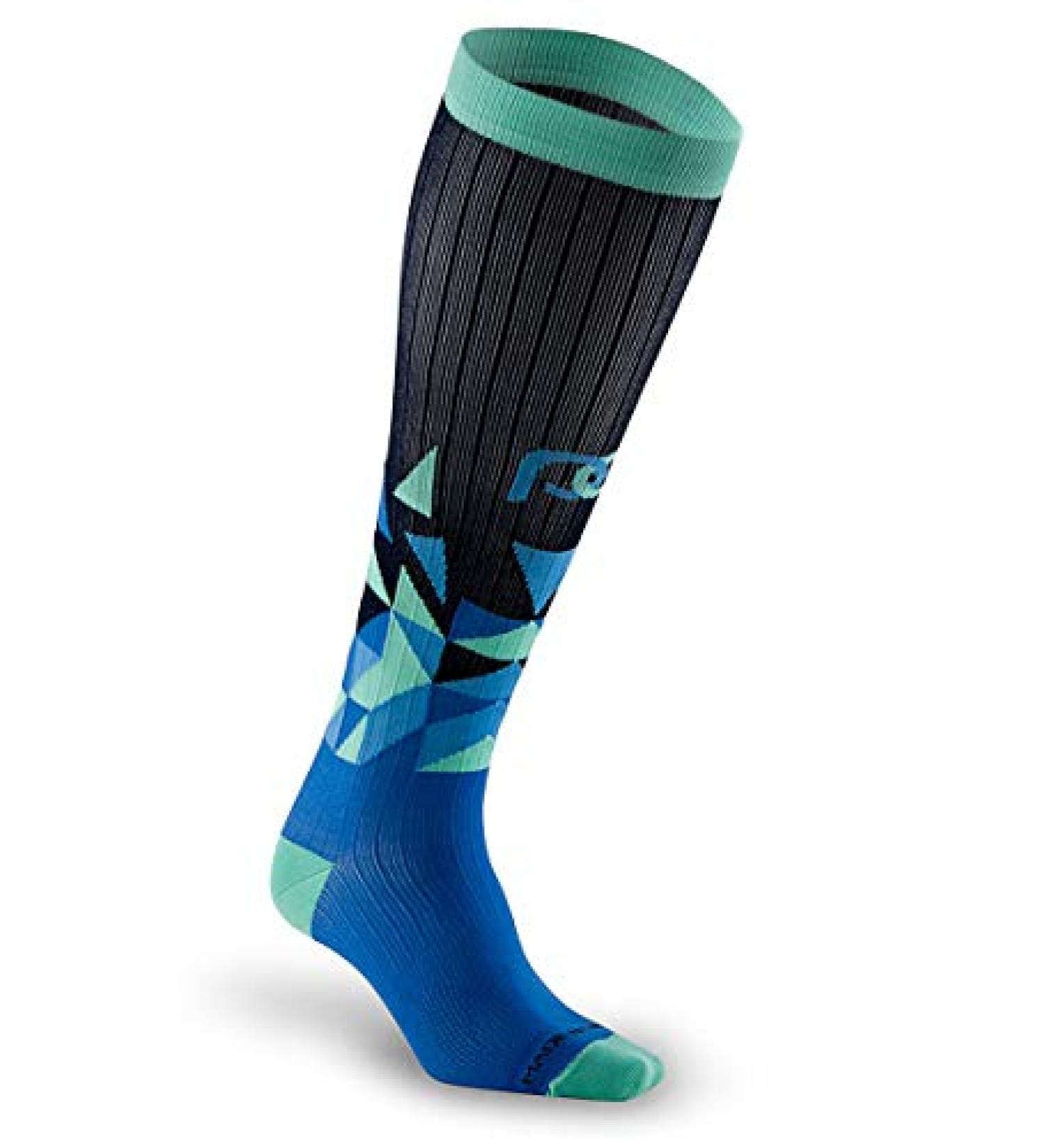 PRO Compression Marathon Socks - Blue Vertex, Small-Medium | Calf-Length Graduated Compression Socks - Buy Online on SooperMarket.com