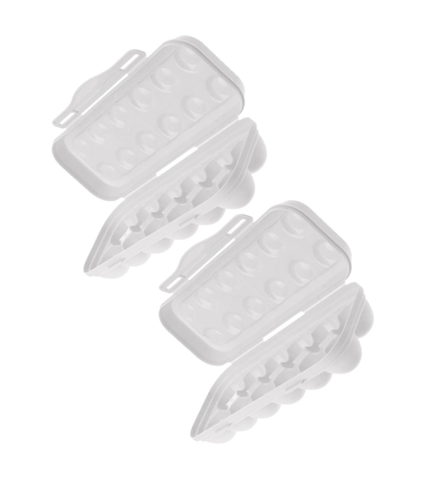 KOMBIUDA 2pcs Anti-Collision Damage Chicken Egg Tray for Refrigerator Egg Fridge Organizers re-usable Grey 30X11X6.5CM - Buy Online on SooperMarket.com