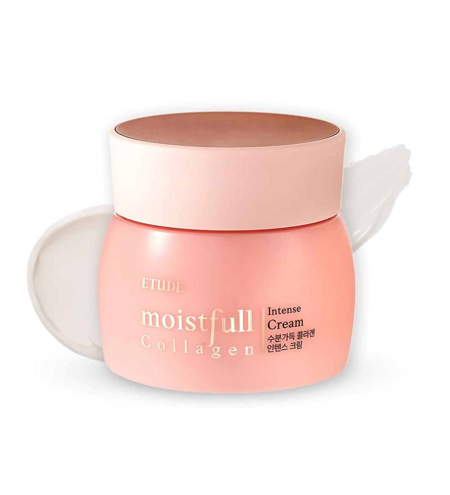 Etude House Moistfull Collagen Intense Cream - 75ml | Hydrating Korean Facial Moisturizer with Peptides | For All Skin Types - Buy Online on SooperMarket.com
