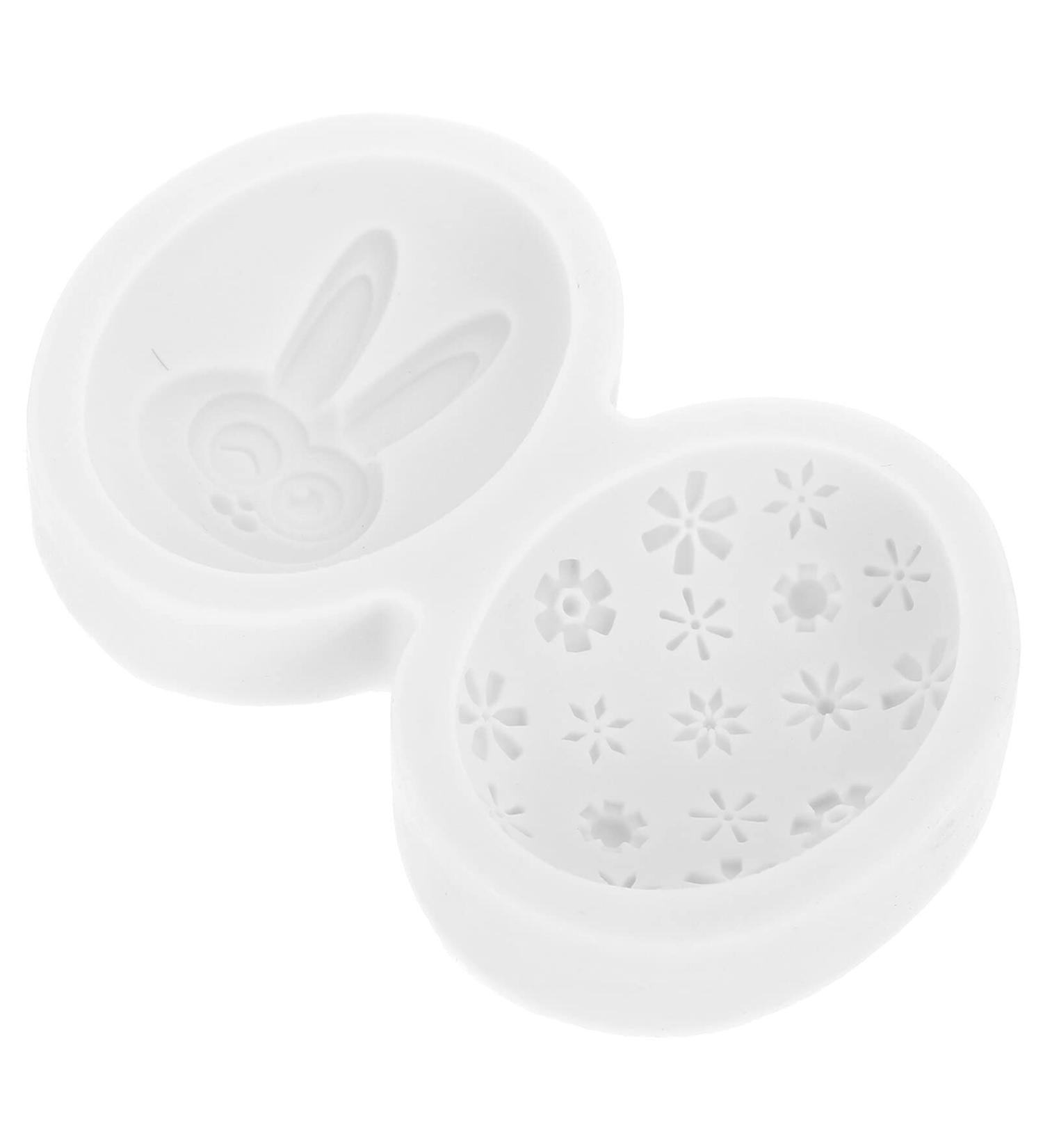NAMOARLY Mold Easter Mousse Easter Bunny Cookie Easter Egg Candy Silicone Chocolate Easter Candle Cookie Shaper Muffin Easter Dessert Jelly Candy Food Making Moulds 3D Silica Gel