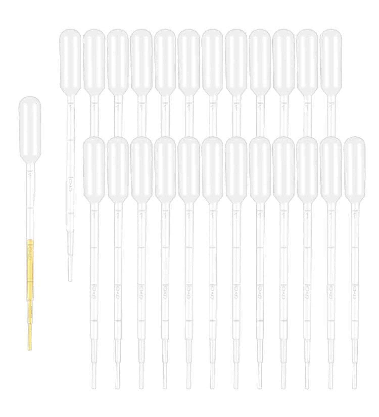 120PCS 1ML Disposable Plastic Transfer Pipettes - Clear Graduated Eye Dropper for Essential Oils, Science Lab, DIY Art - Moveland - Buy Online on SooperMarket.com