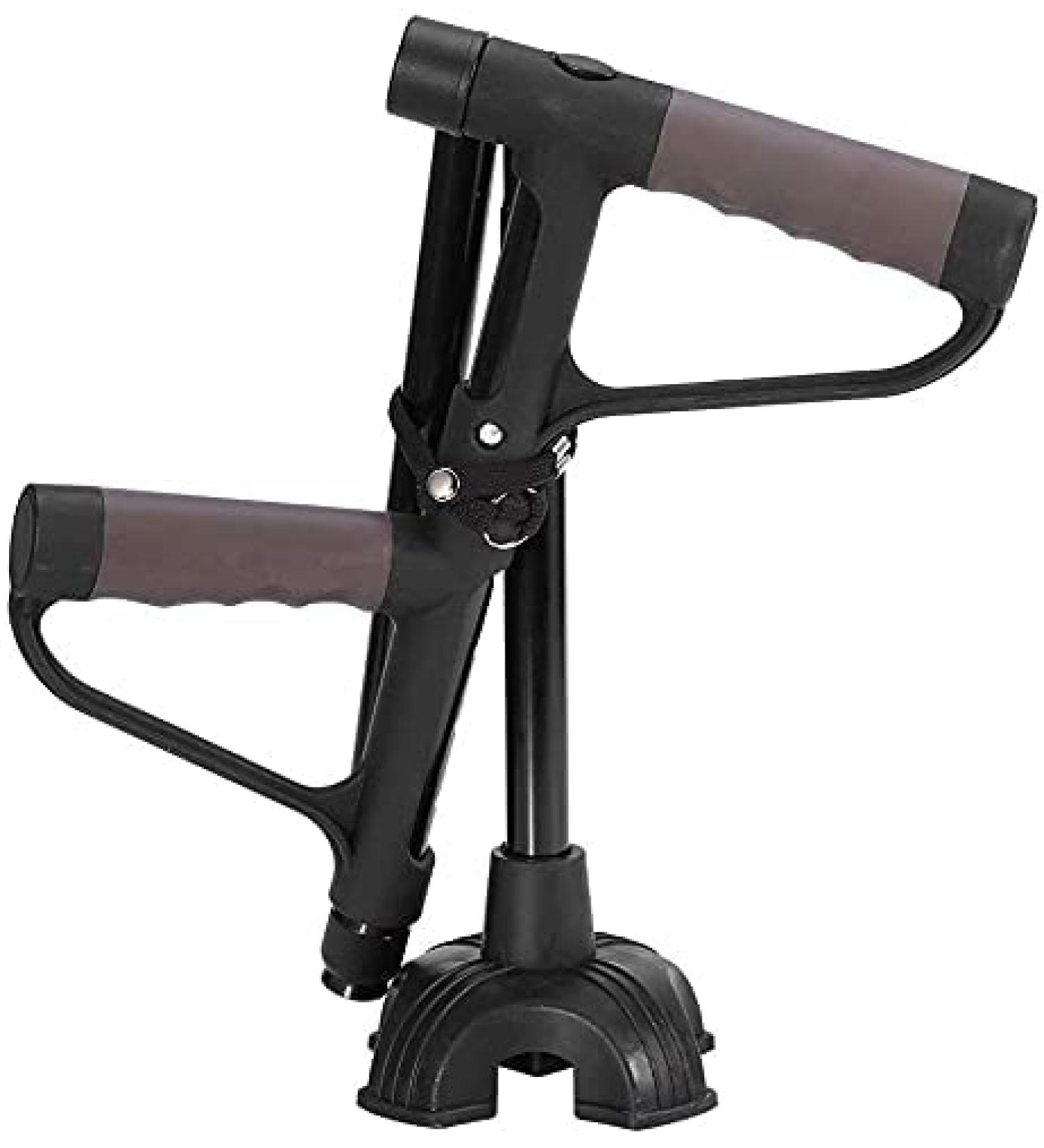 Canes Walking Cane Retractable Collapsible Anti Slip Height Hand Walking Stick with LED Light Double T Handle Elderly Walking Cane for Old Man - Buy Online on SooperMarket.com