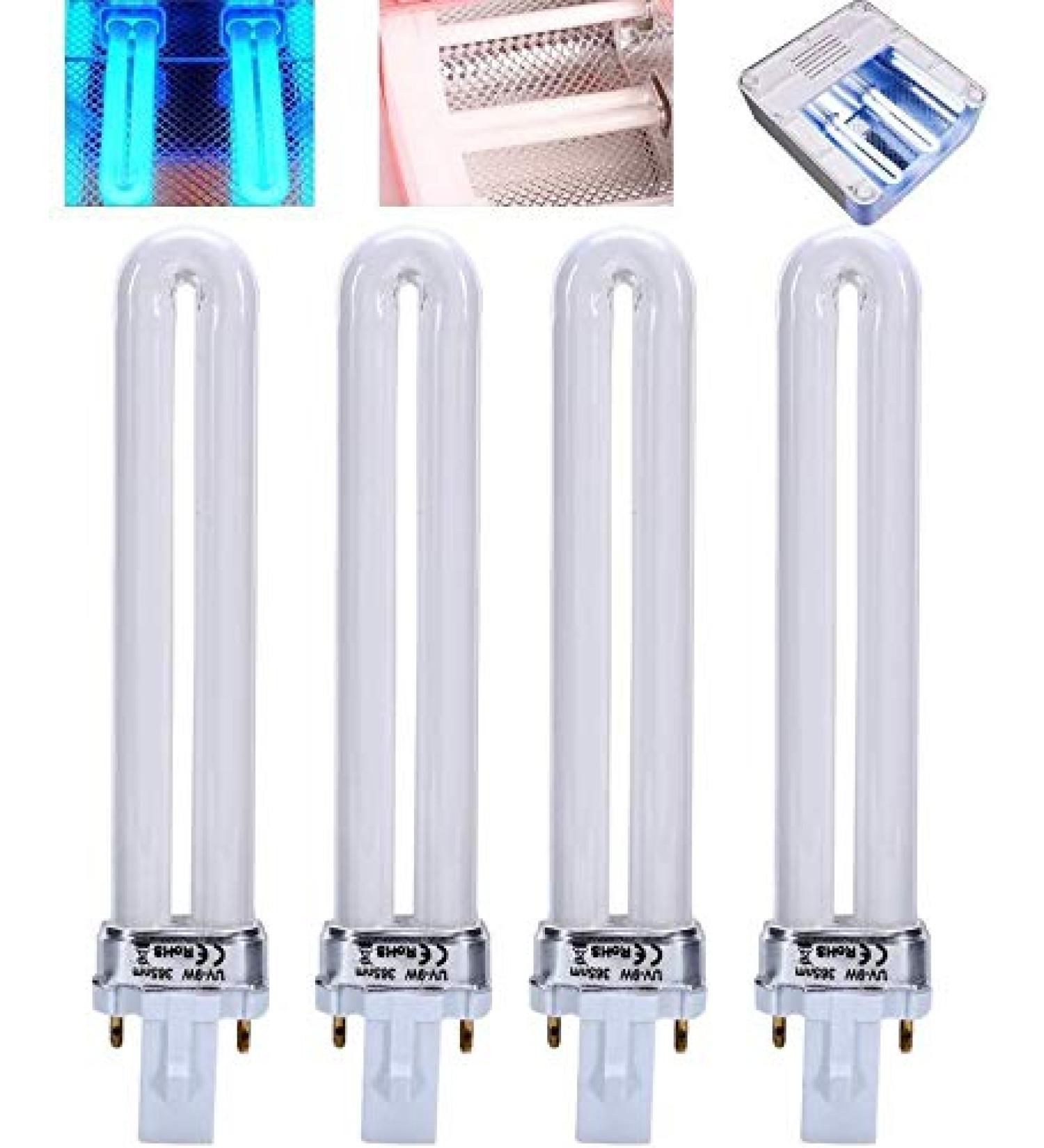 Buy 4-Pack 9W UV Replacement Tube 365nm for Nail Art Dryer | International Shipping Available - Buy Online on SooperMarket.com