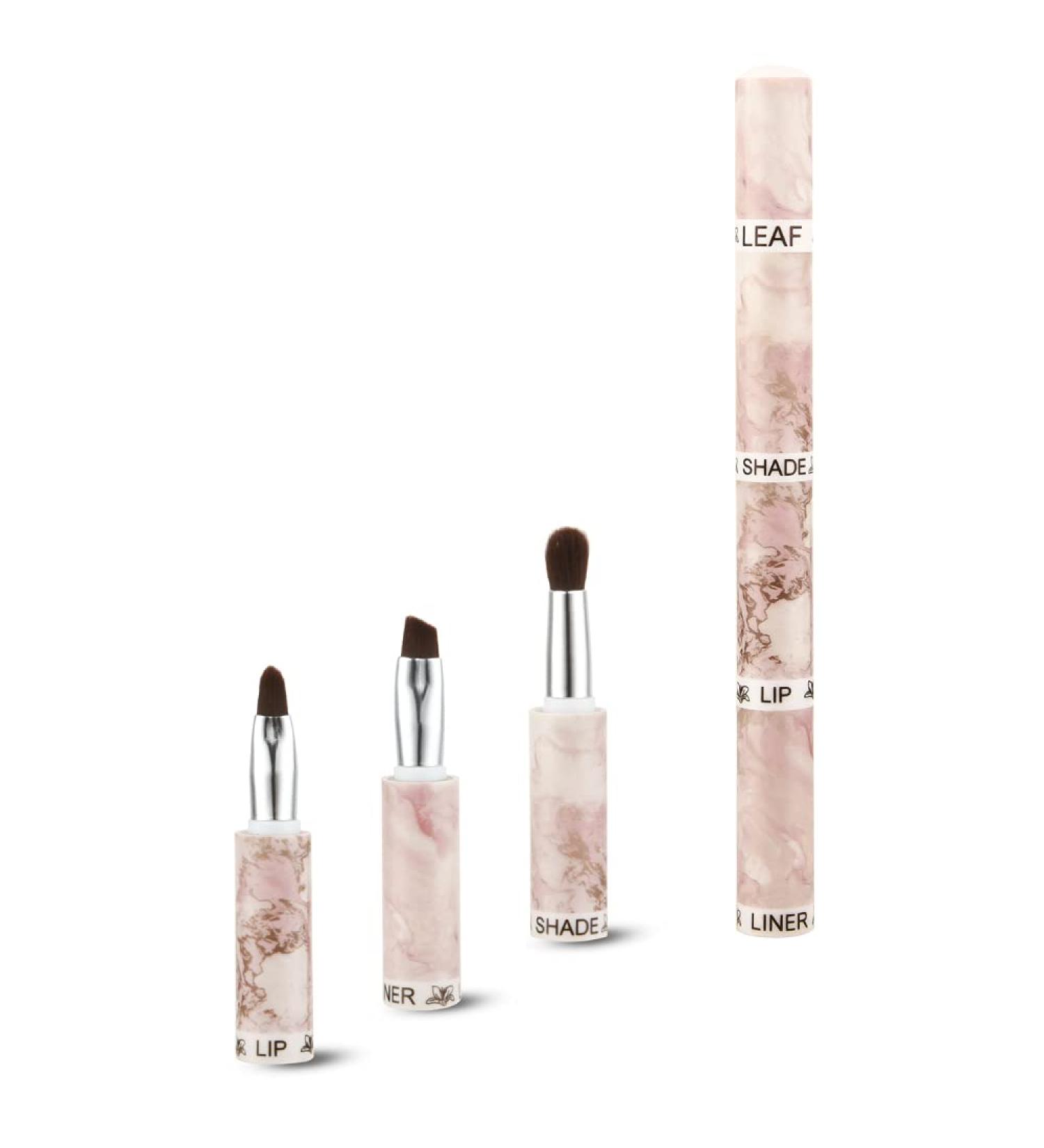 LilyLeaf 3-in-1 Makeup Brushes Kit for Eyeshadow, Brows, and Lips - Portable and Stackable Magnetic Brushes - Travel-Friendly Beauty Set - Buy Online on SooperMarket.com