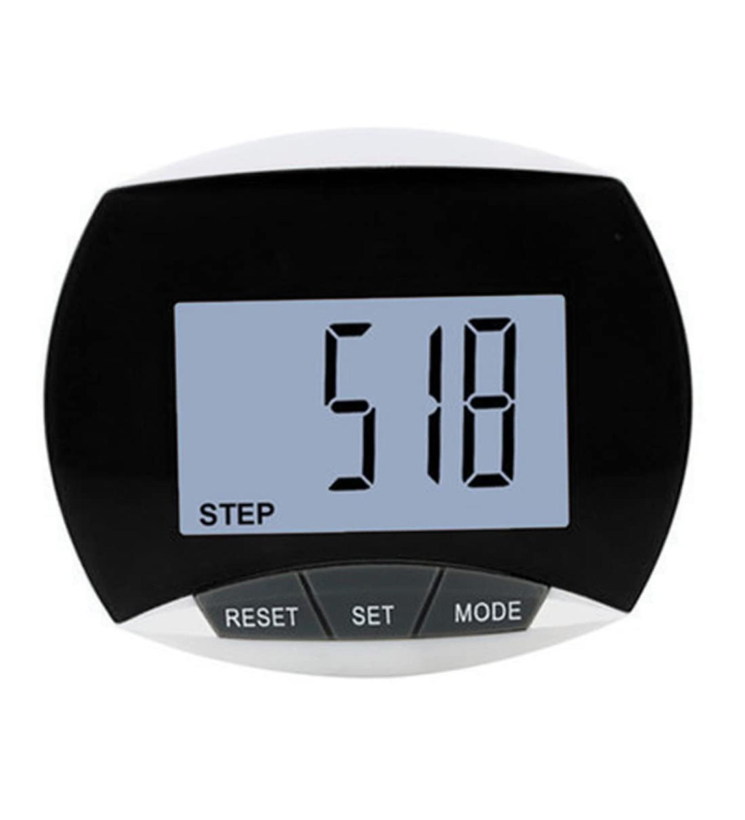 3D Walking Pedometer with Clip and Lanyard - Accurate Step Counter with Large Display in Black - Buy Online on SooperMarket.com