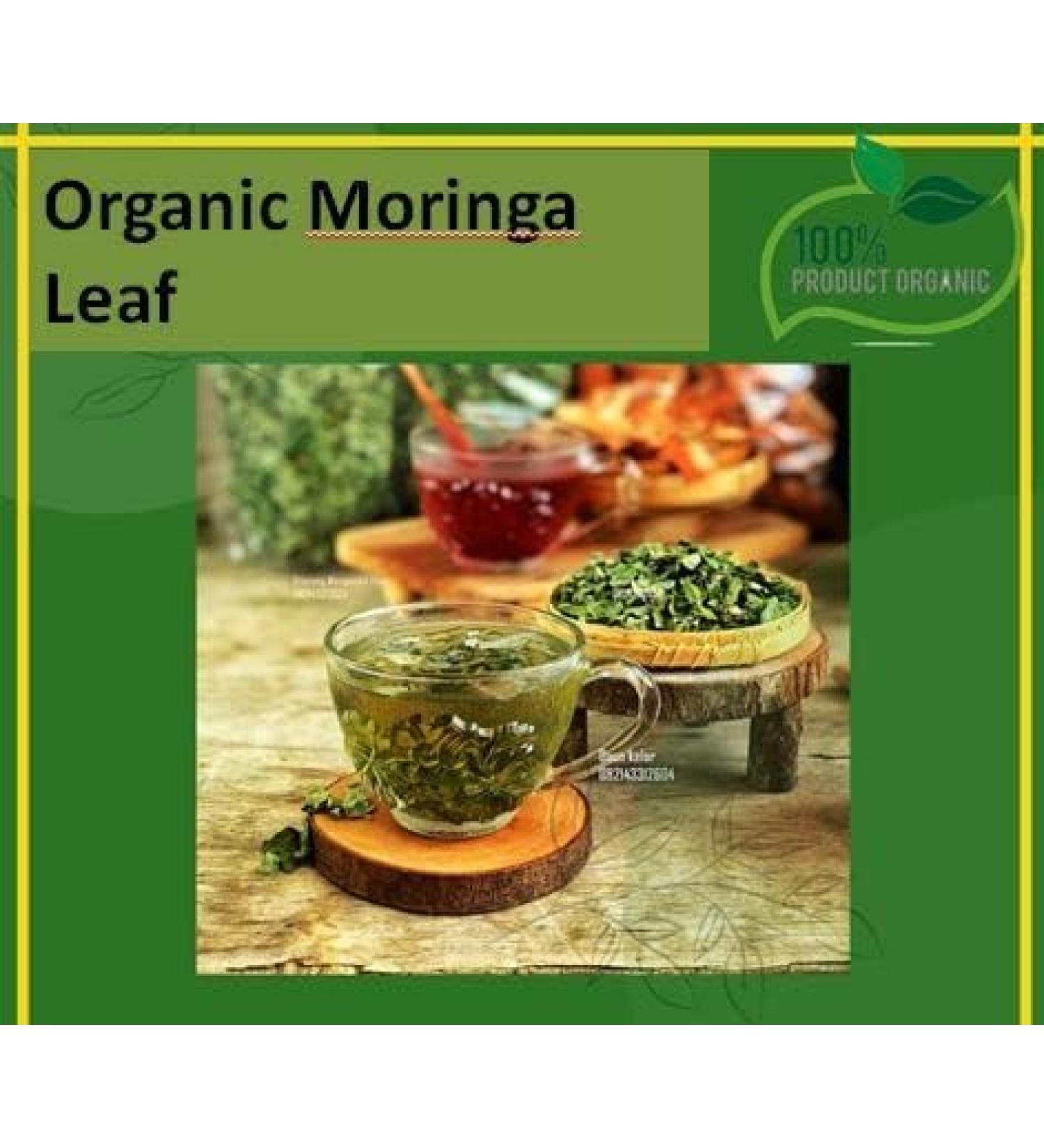 MORINGA TEA ORGANIC 50g | DRIED MORINGA LEAVES | loose tea theine-free Revitalizing herbal tea Great in Salads Juice cooking Or Soups - Daun Kelor Kering - Buy Online on SooperMarket.com