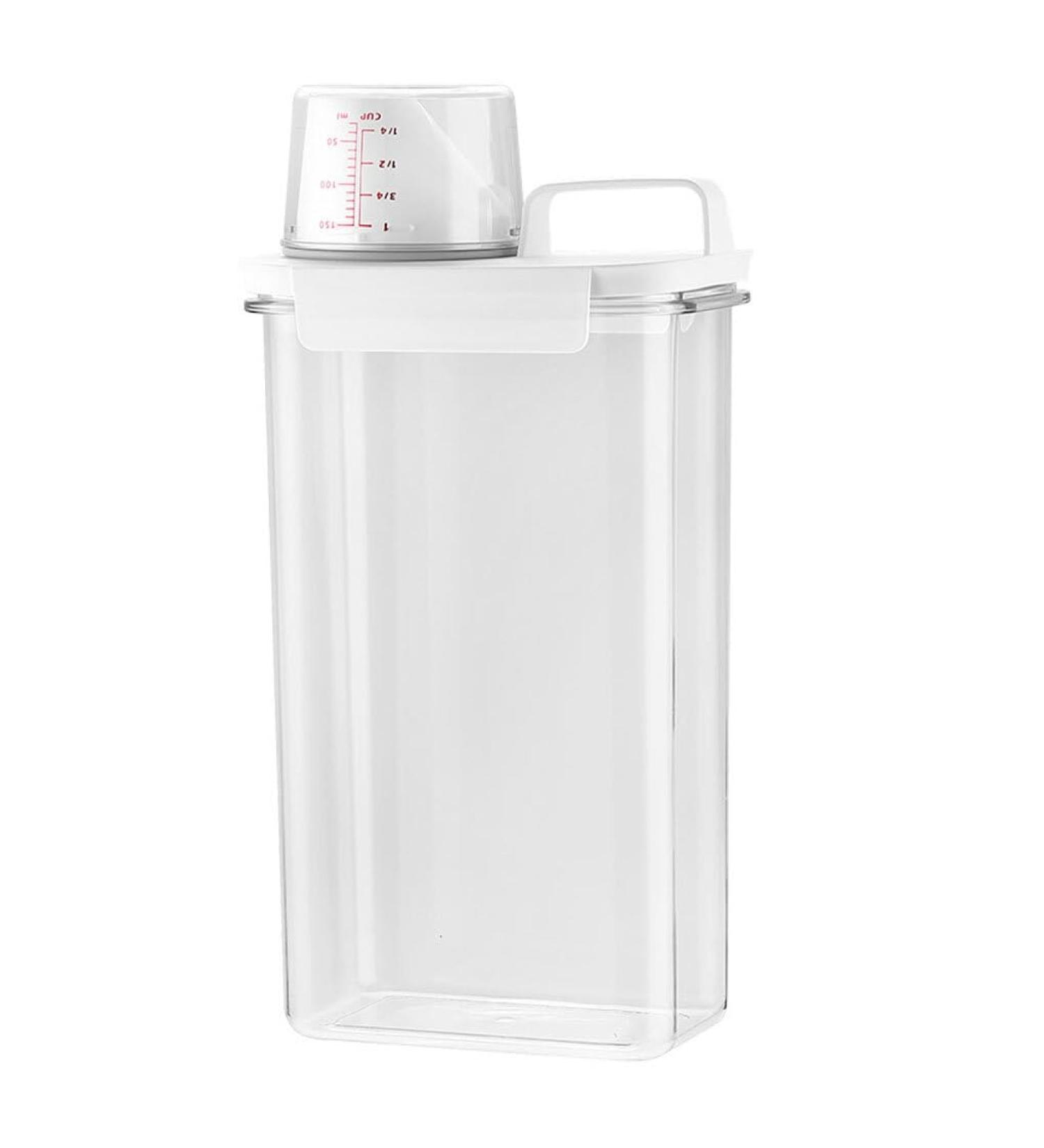 kawehiop Detergent Container Wide Application Easy to Clean and Reusable Large Capacity Plastic Transparent - Buy Online on SooperMarket.com