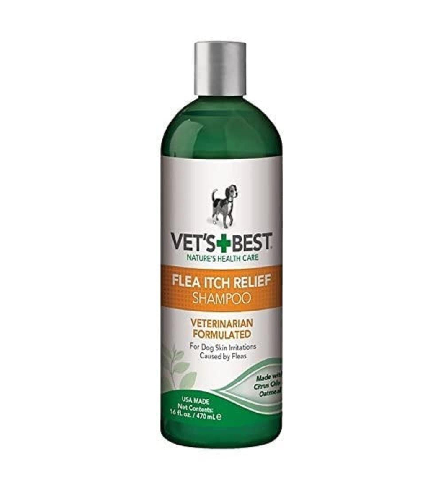 Vet's Best Flea Itching Relief Dog Shampoo | 470ml - Soothes Irritation & Flea Bite Relief for Dogs | Treat Flea Infestation - Buy Online on SooperMarket.com