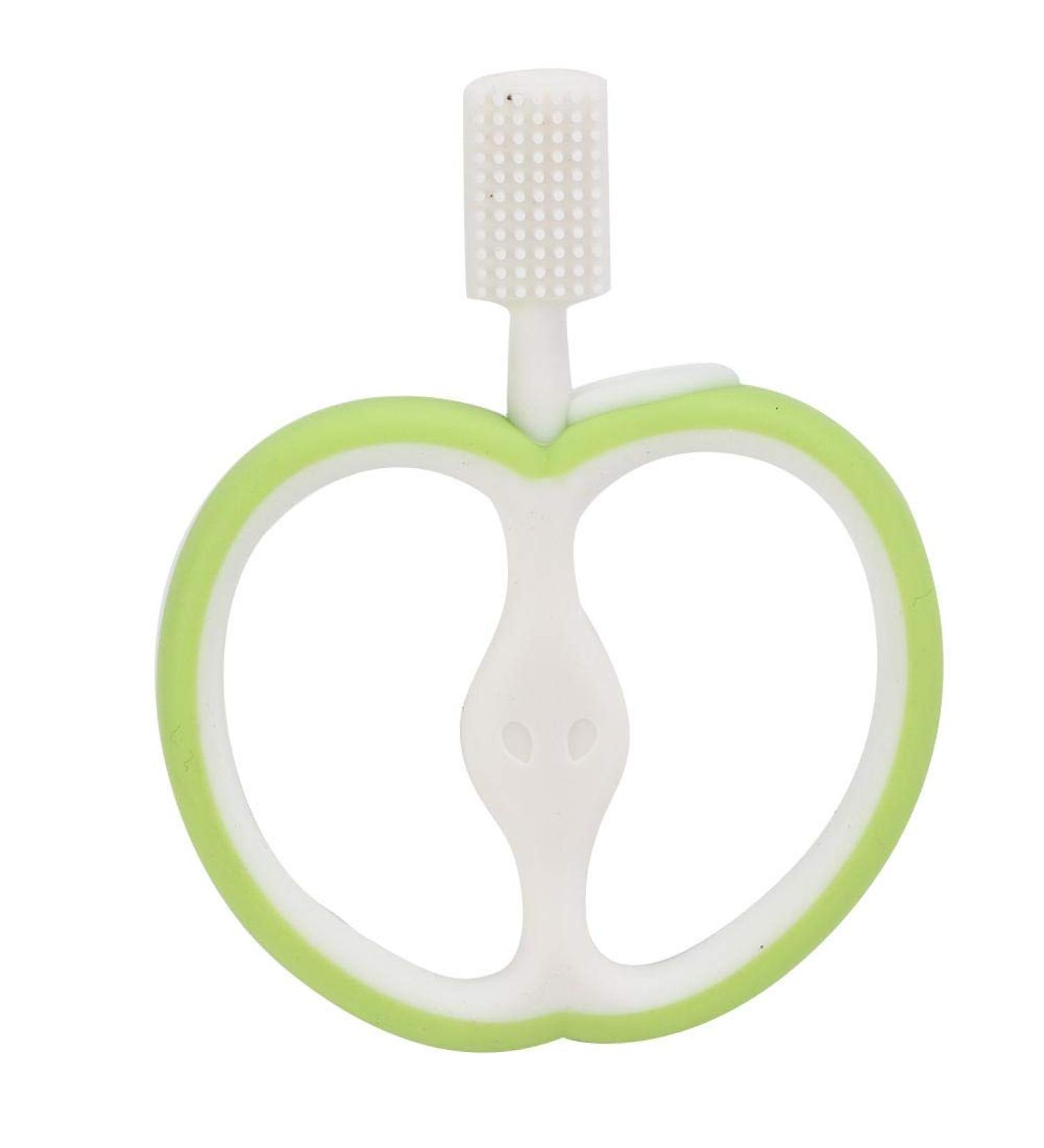 Baby Toothbrush Silicone Oral Care Fruit Shape Teeth Cleaner Toothbrush Children Kid for Baby Infants(green) - Buy Online on SooperMarket.com