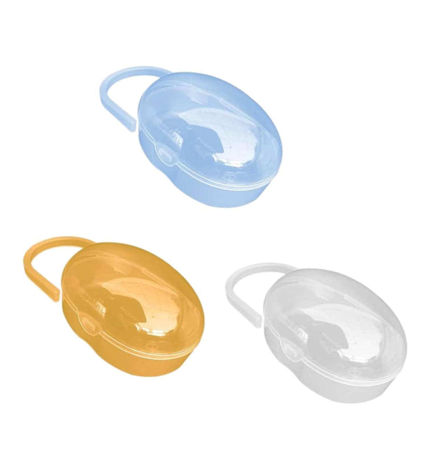 Beito 3pcs BPA-Free Pacifier Holder Case - Baby-Resistant Storage Box for Soothers & Supplies - Buy Online on SooperMarket.com
