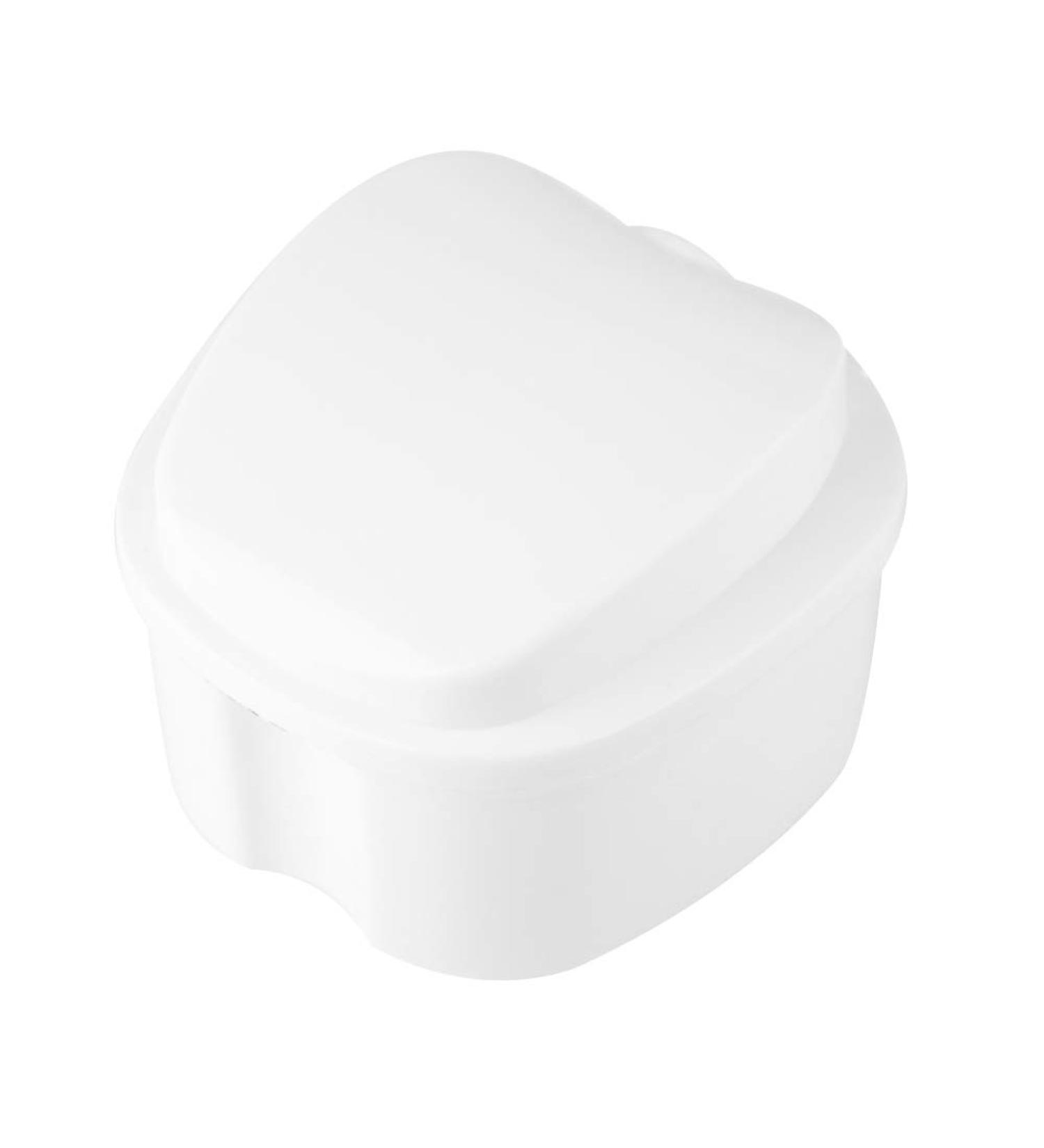 Denture Case - Portable Storage Box for False Teeth (White) | Secure & Lightweight - Ideal for Travel - Buy Online on SooperMarket.com
