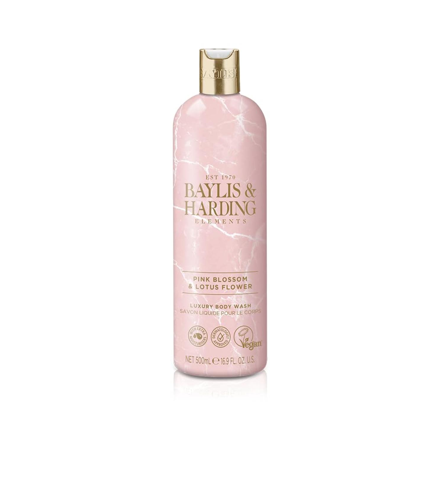 Baylis & Harding Liquid Body Wash Soap - Elements Pink Blossom & Lotus Flower 16.9oz | Luxurious Moisturizing Formula for All Skin Types - Buy Online on SooperMarket.com