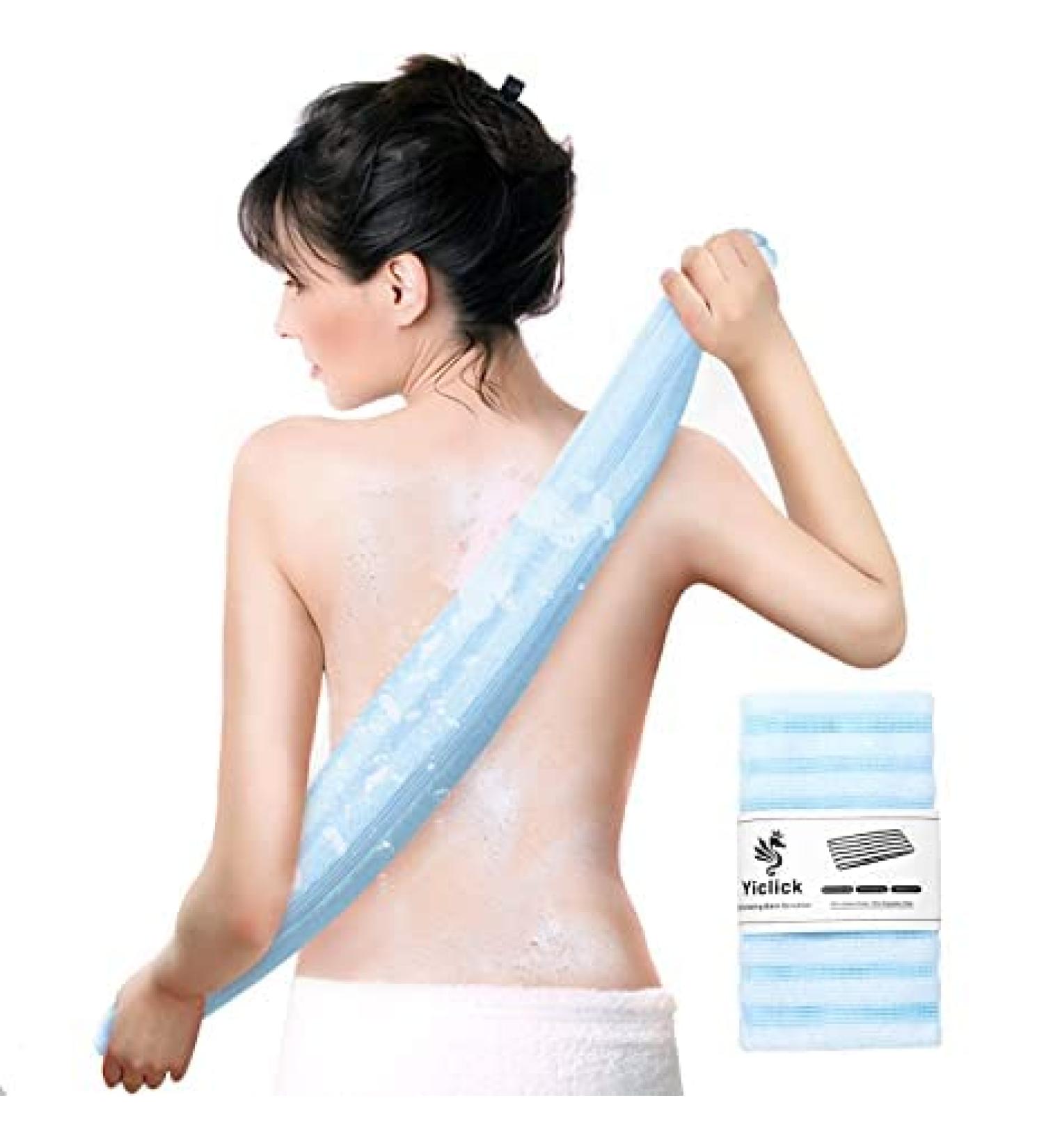 Yiclick Exfoliating Washcloth Towel - Soft & Rough Body Scrubber - Blue - Buy Online on SooperMarket.com