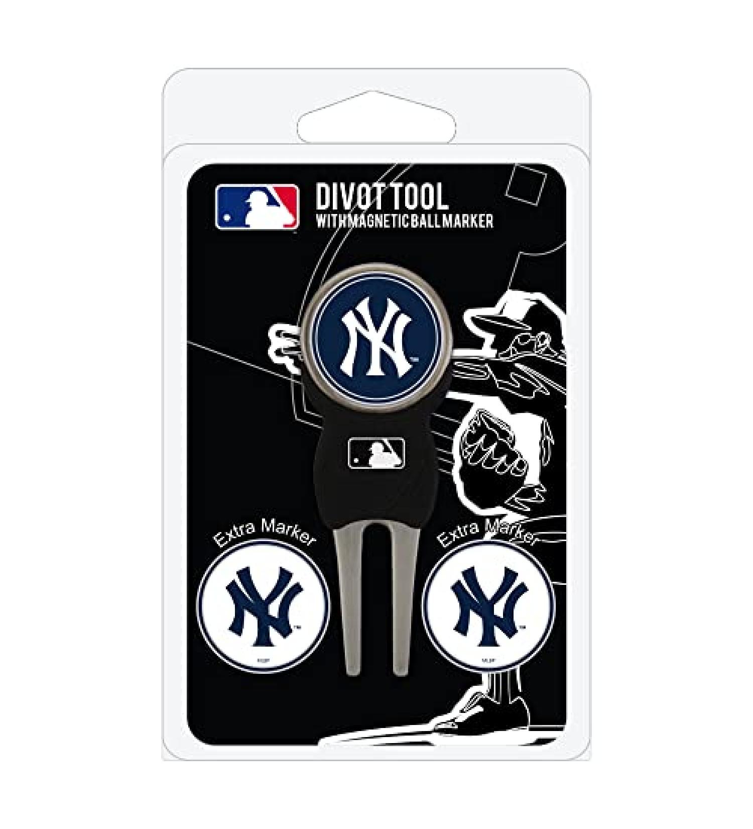 Team Golf Null Womens Divot Tool Pack with 3 Golf Ball Markers New York Yankees One Size Multi Team Color