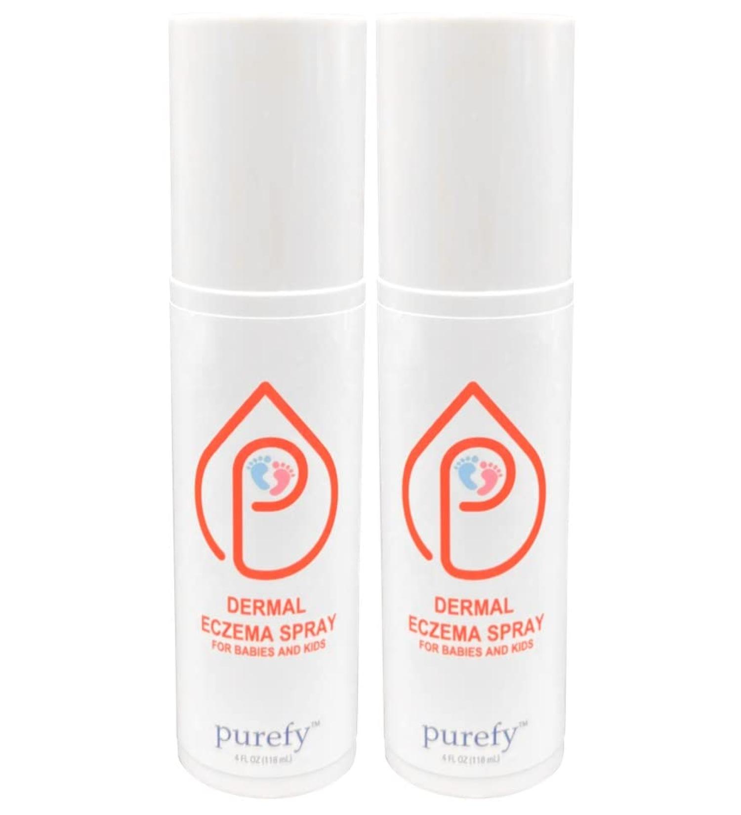 PUREFY Baby Dermal Eczema Spray (4oz 2pk) | Natural Healing for Babies | Dermatologist Recommended - Buy Online on SooperMarket.com