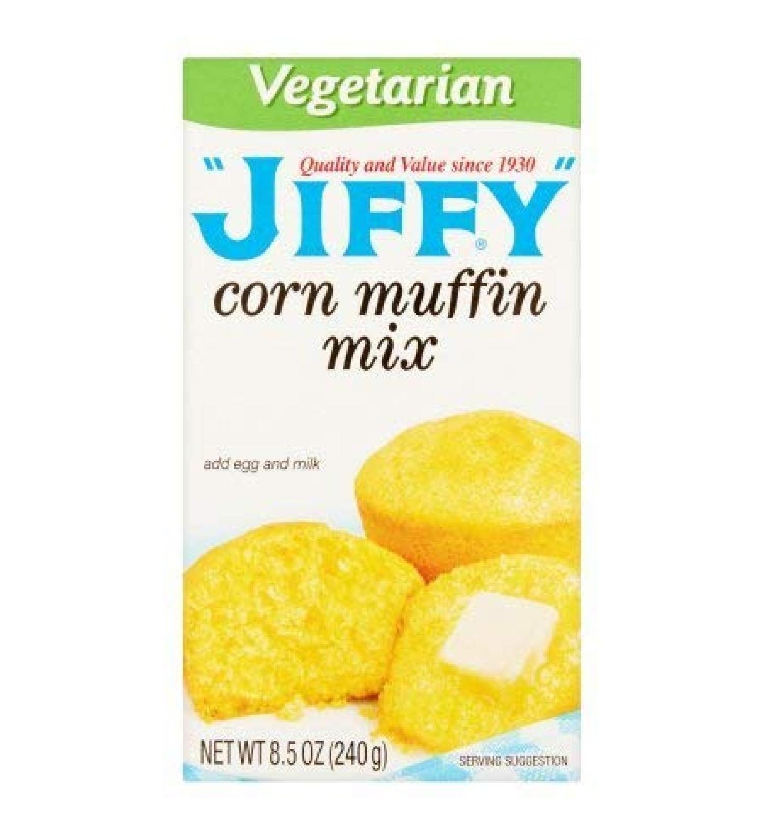 Jiffy Vegetarian Corn Muffin Mix 8.5 oz (Pack of 6) - Delicious Vegetarian Corn Muffin Mix - Buy Online on SooperMarket.com